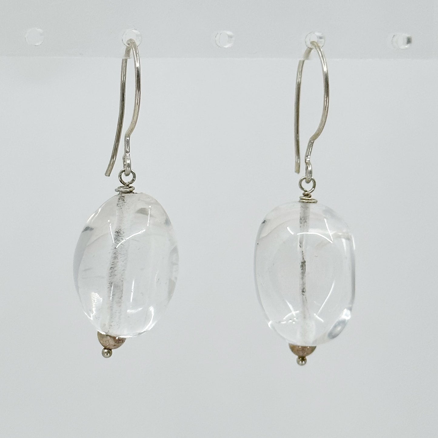 Sterling silver Rock crystal bead earrings GM630