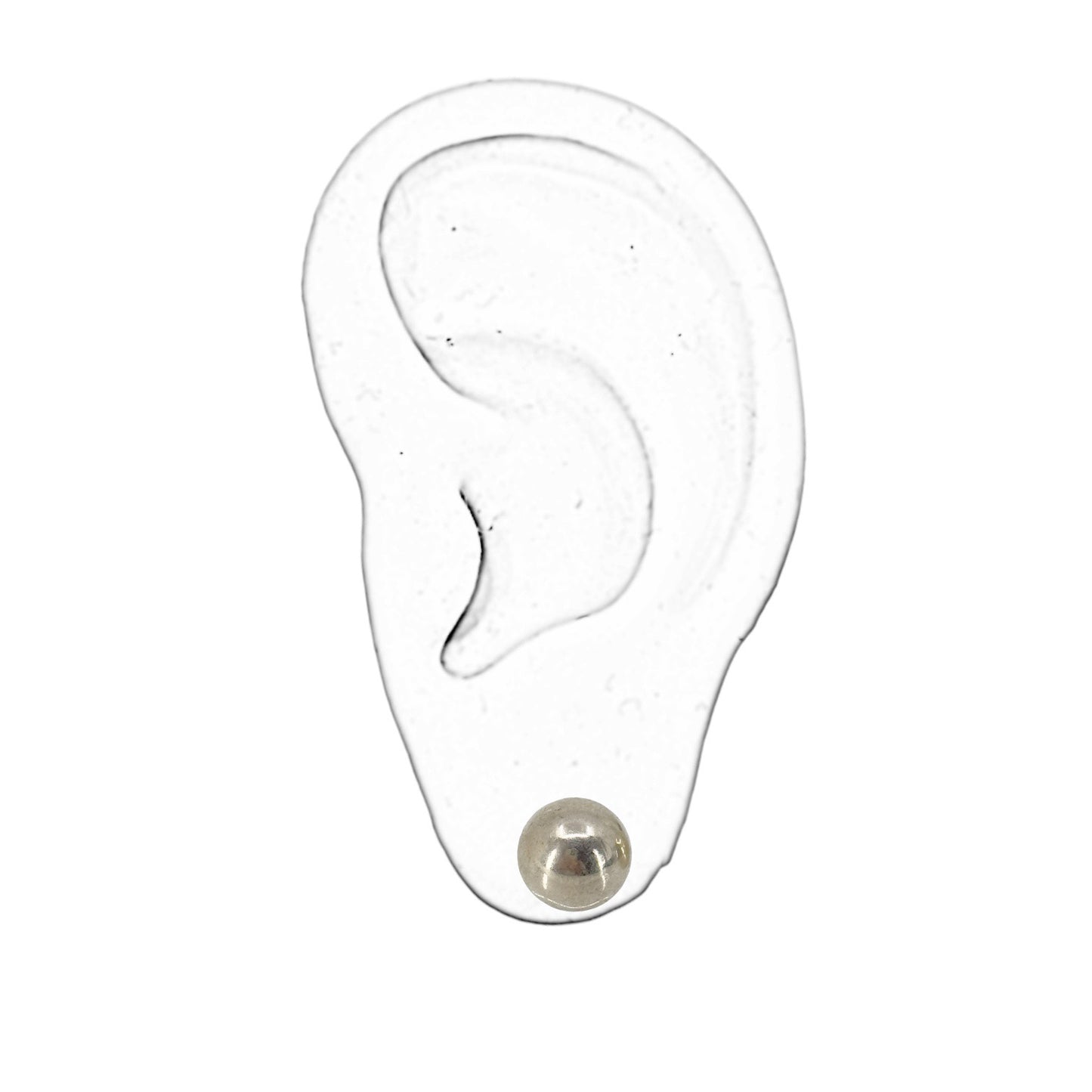Sterling silver 10mm bead stud earrings GM632
