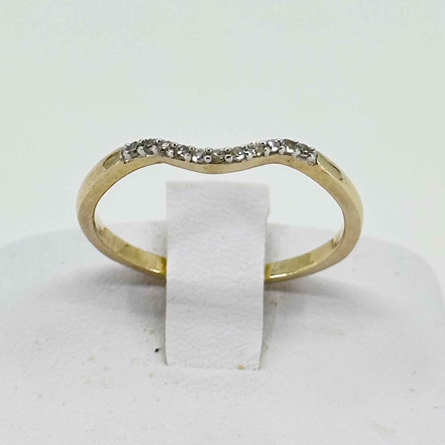 Gold vermeil sterling silver diamond ring GM634