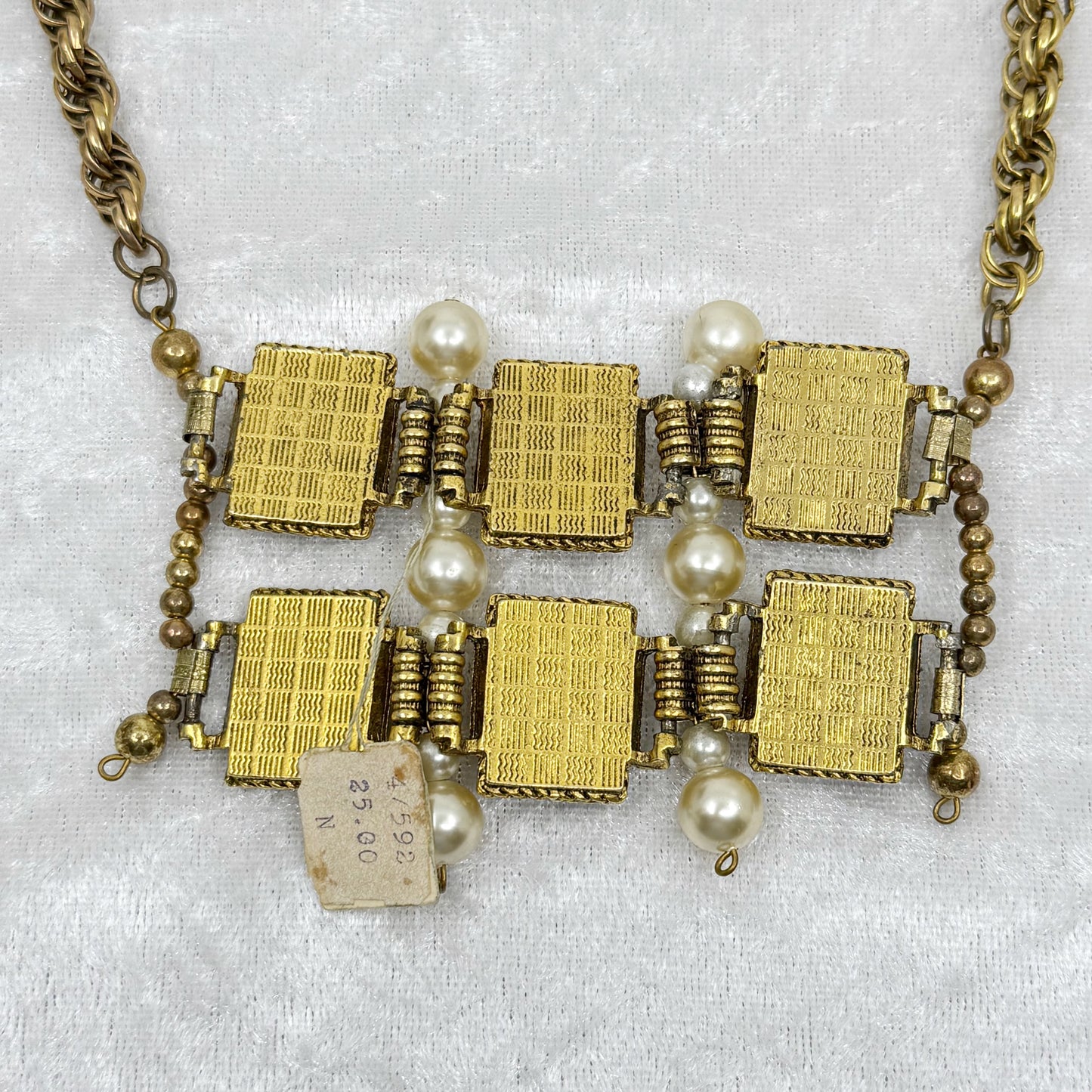 Vintage Fran Originals Gold tone pearl necklace - GM3007