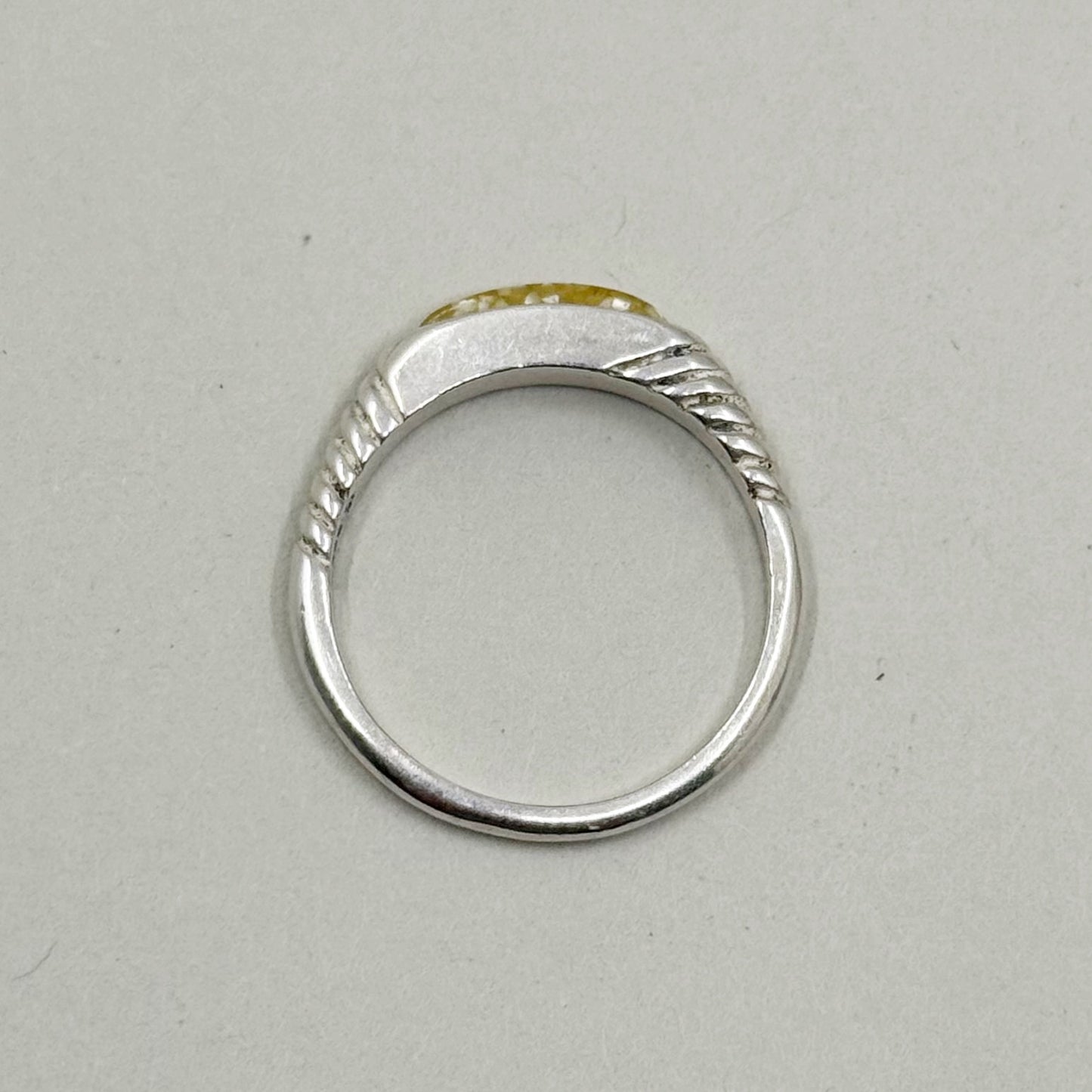 Carolyn Pollack Relios sterling silver Mother of Pearl inlay stack band ring - GM64