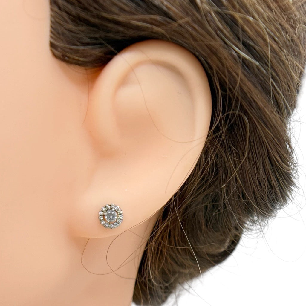 Sterling silver Cubic Zirconia stud earrings - GM645