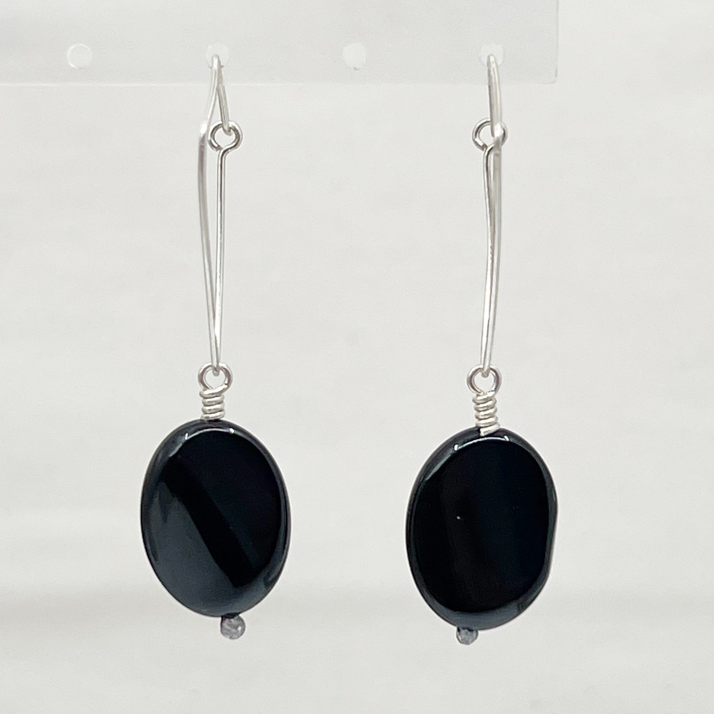 sterling silver onyx earrings GM656