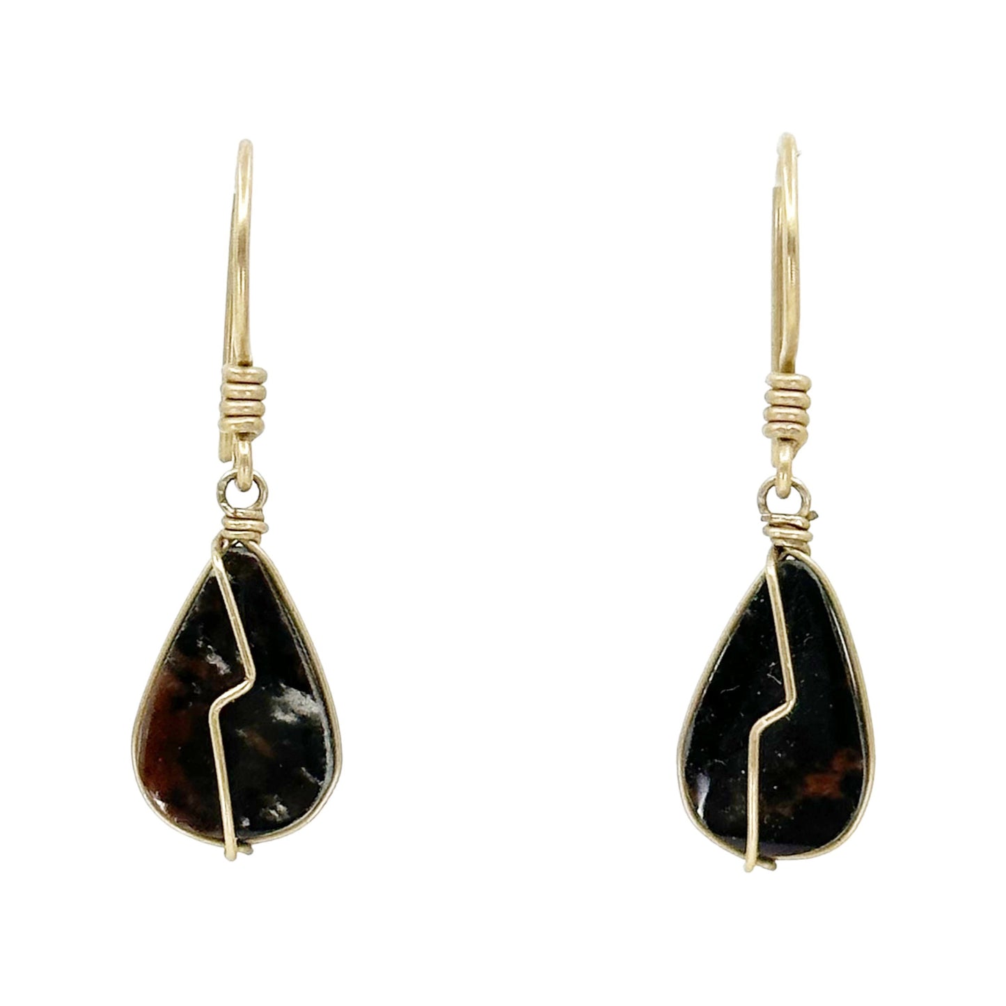 Vintage 14k Gold Filled baltic amber bead earrings