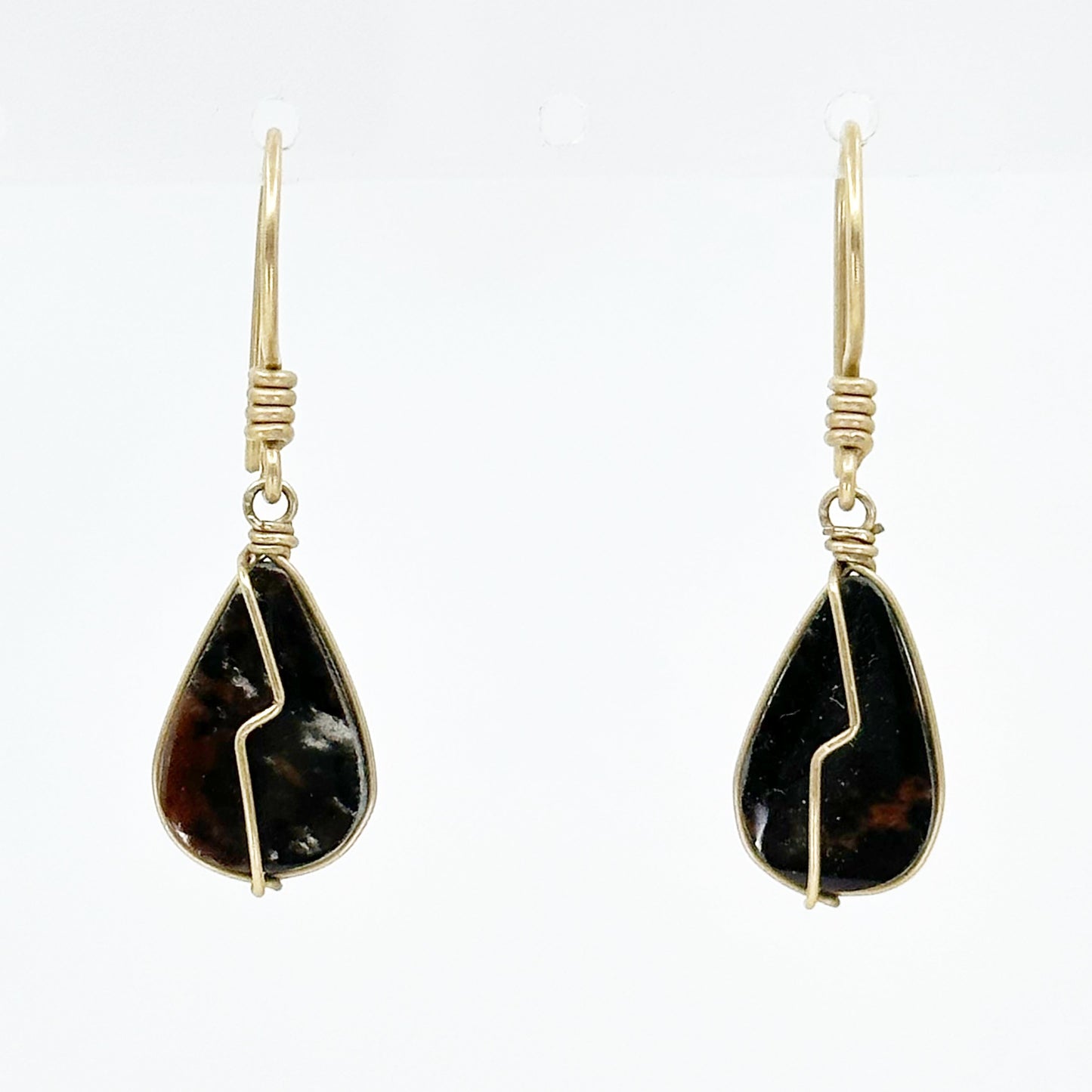 Vintage 14k Gold Filled baltic amber bead earrings