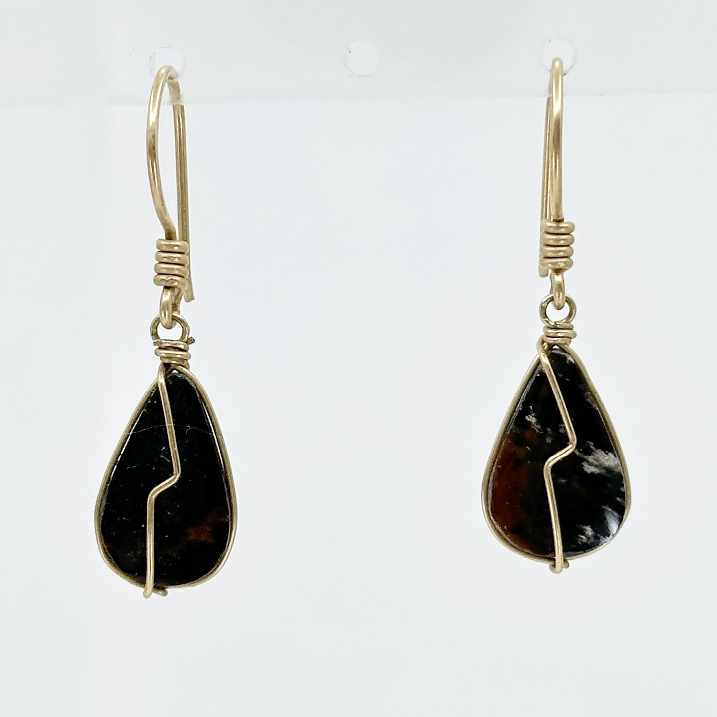 Vintage 14k Gold Filled baltic amber bead earrings