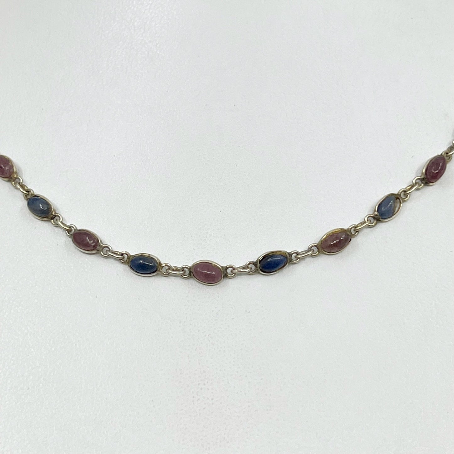Gold Vermeil sterling silver sapphire necklace GM674