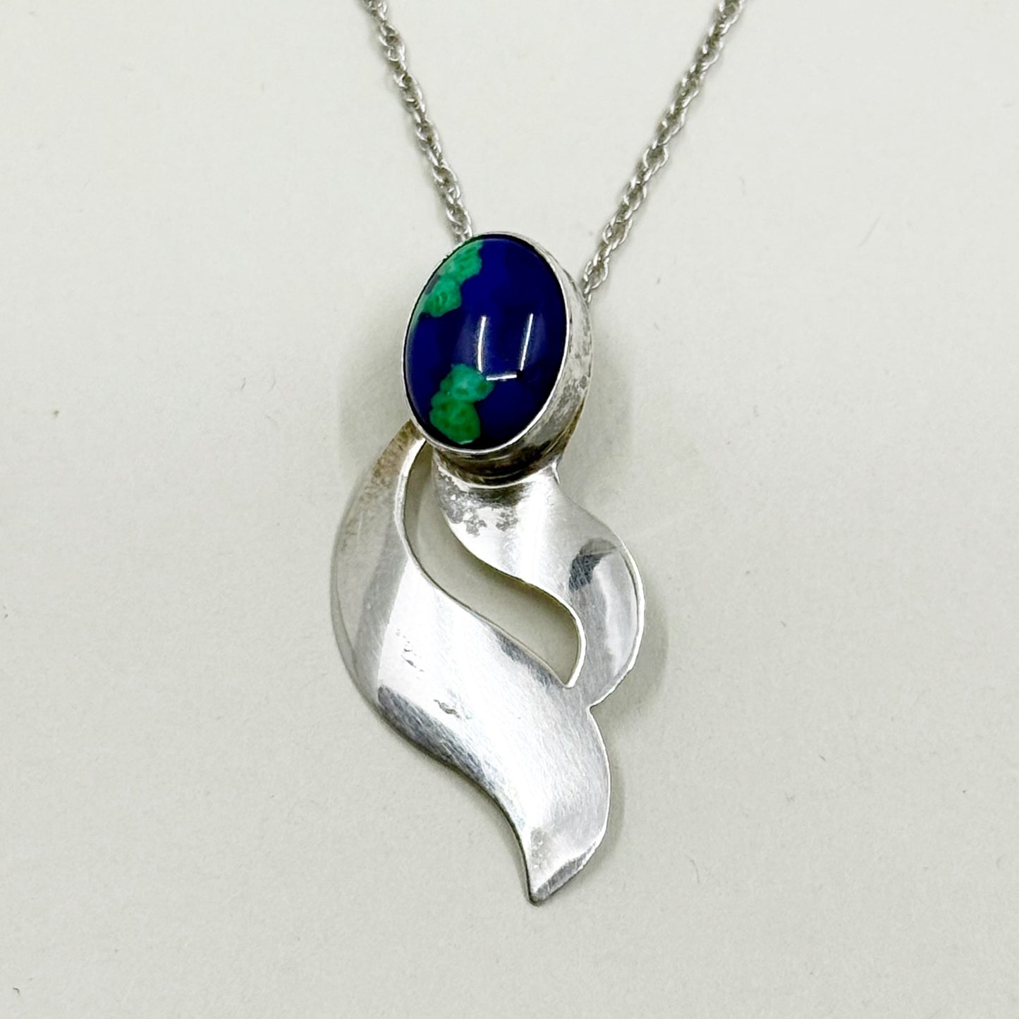 Bain Nellie Navajo sterling silver Azurite pendant - GM69