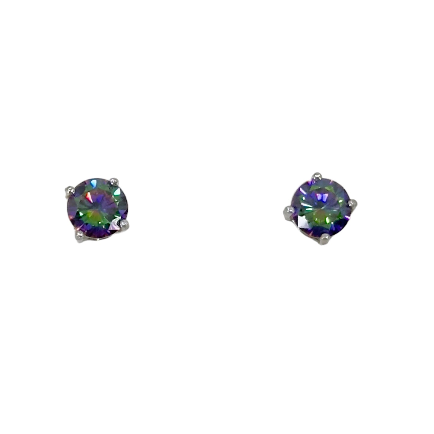 Sterling silver Mystic topaz stud earrings GM692