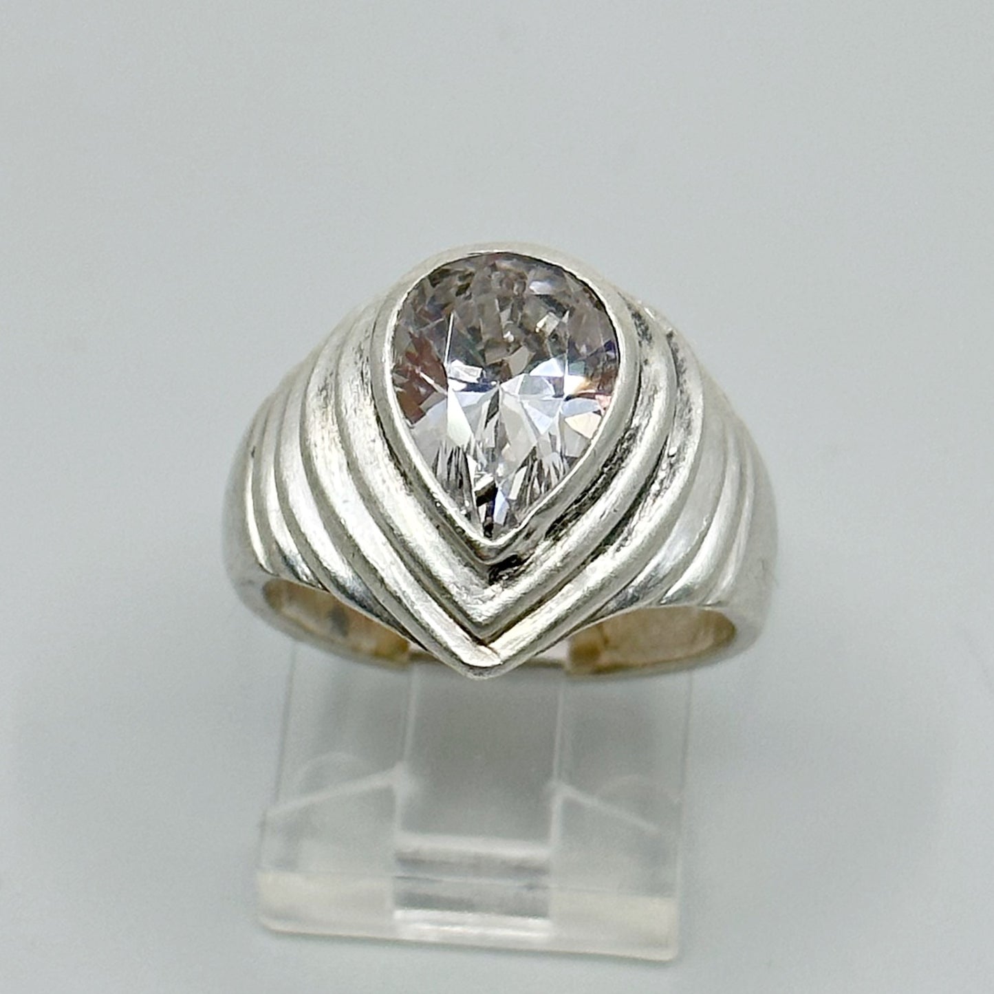 Sterling silver cubic zirconia ring GM697