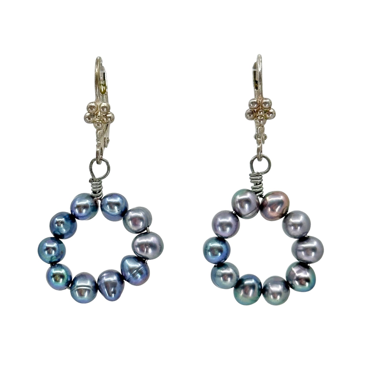 Hand Made Sterling silver Pearl earrings GM702