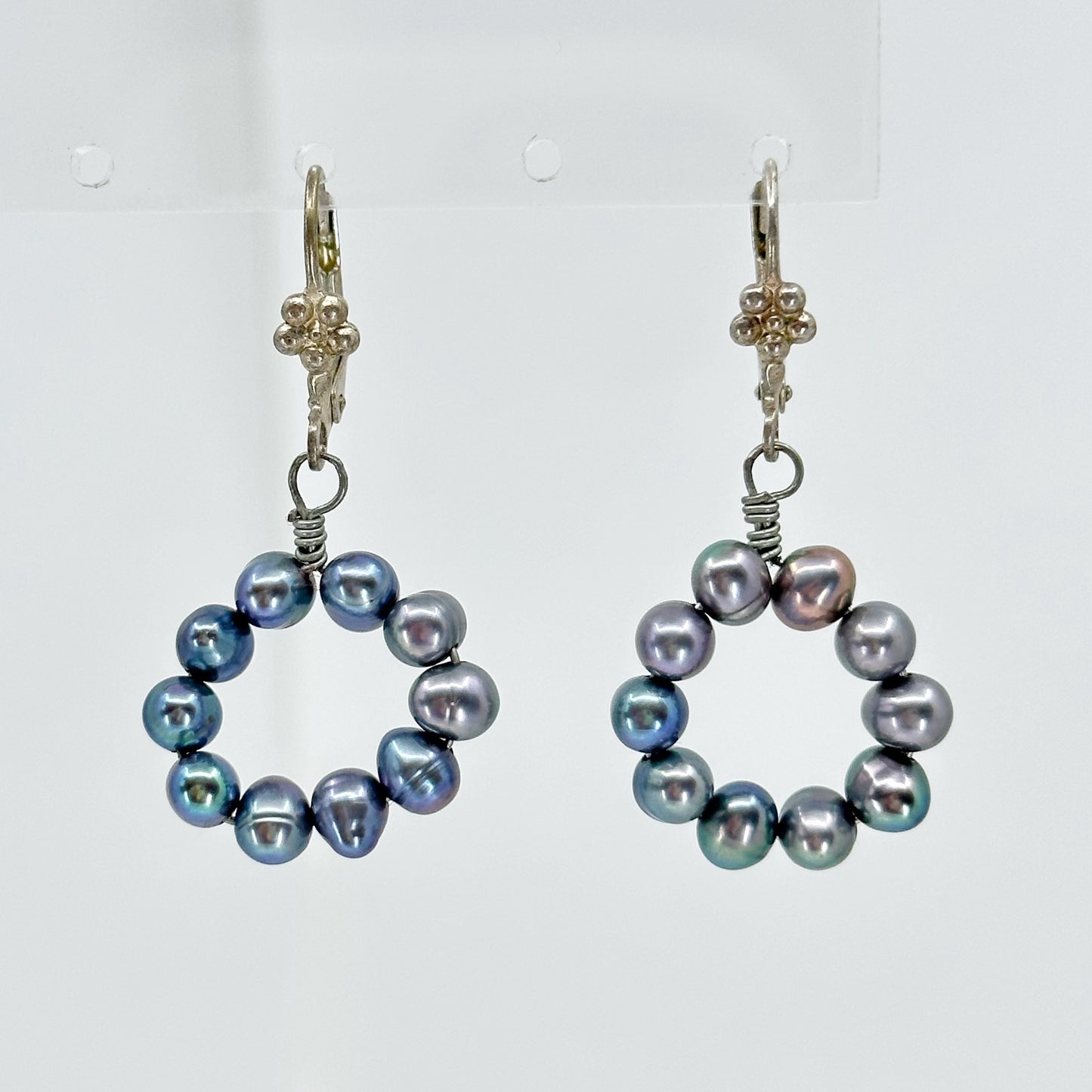 Hand Made Sterling silver Pearl earrings GM702