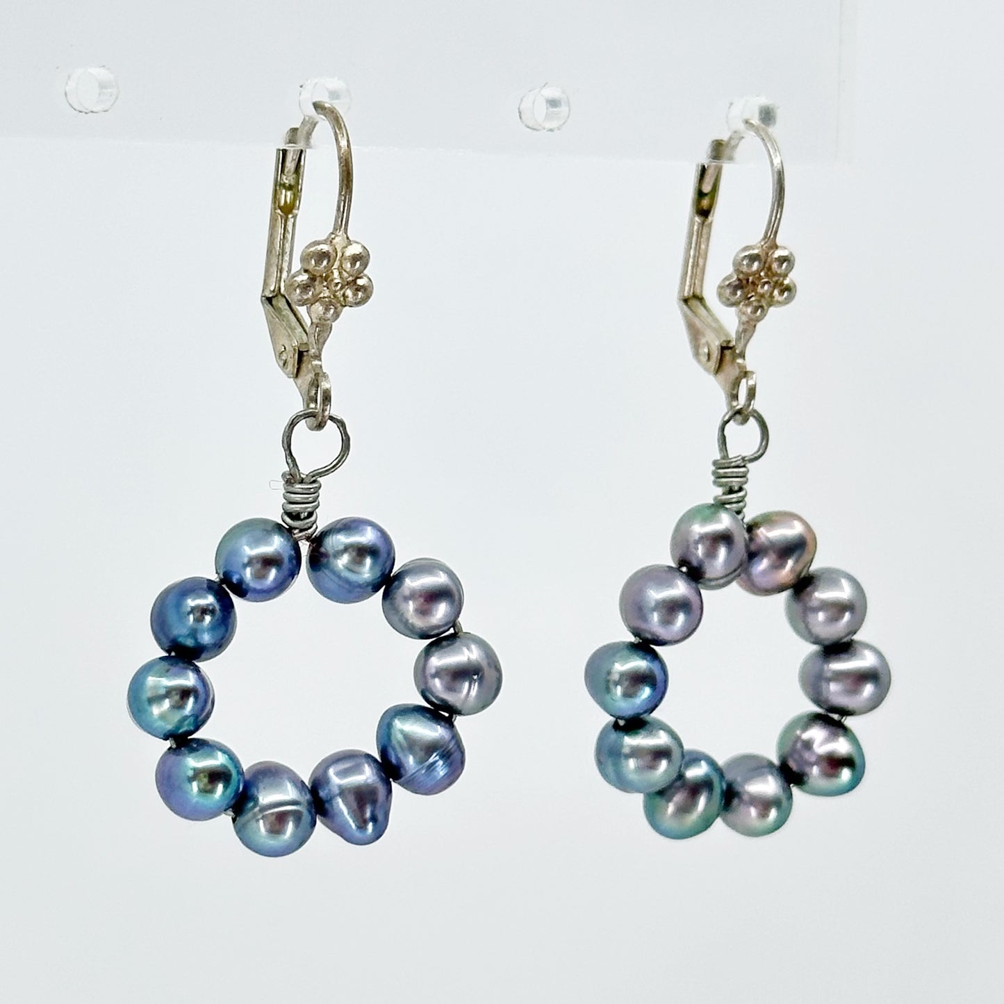 Hand Made Sterling silver Pearl earrings GM702