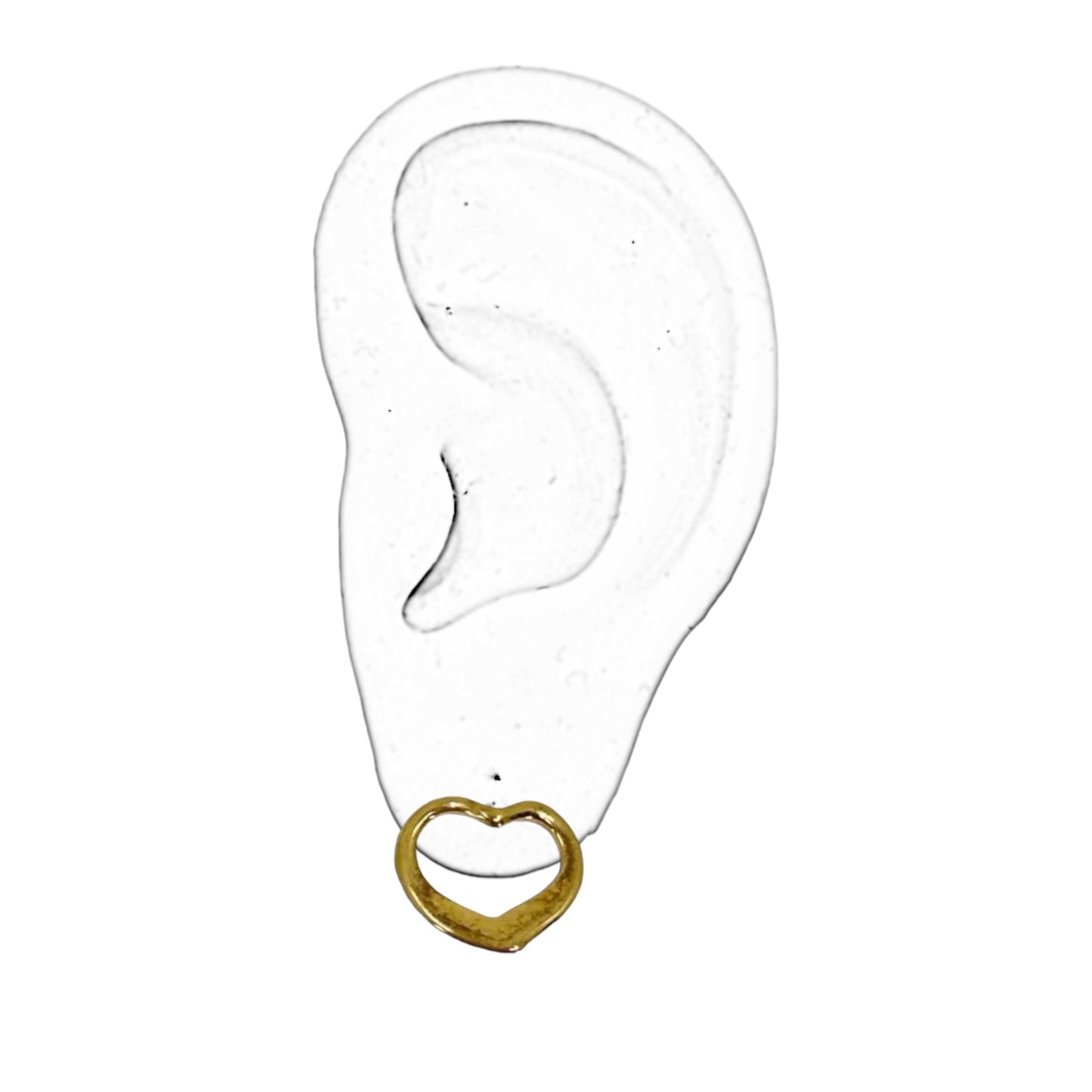 14k Gold Vermeil Sterling silver heart stud earrings GM716
