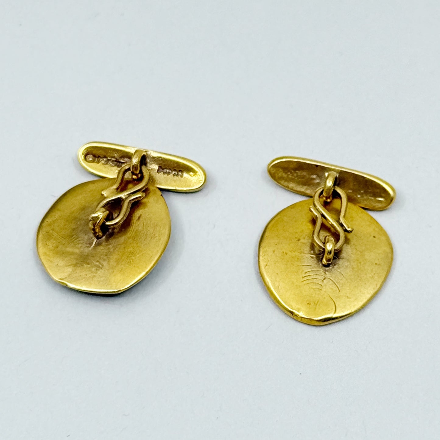 MMA Metropolitan Museum of Art Greek Coin gold tone cufflinks - GM72