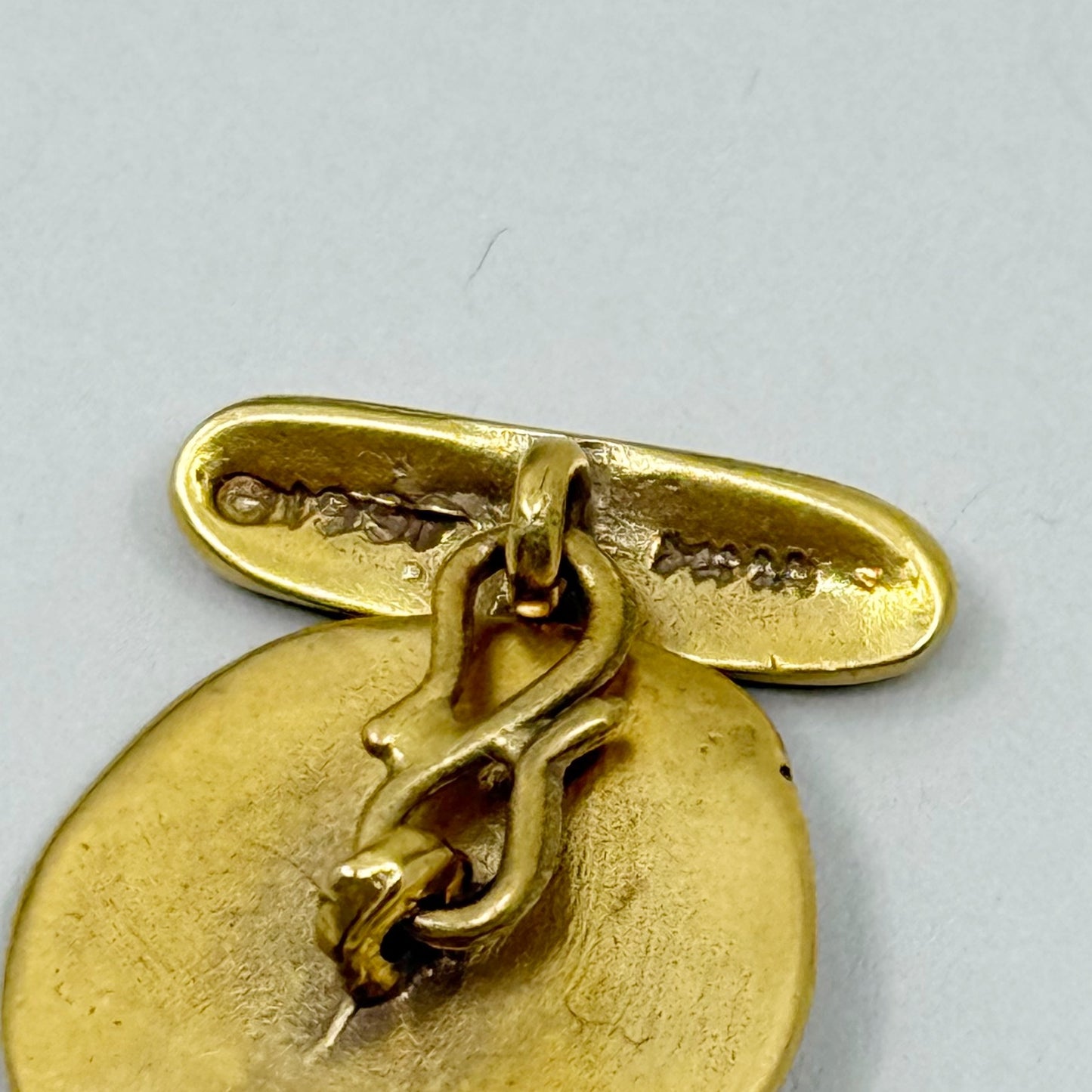 MMA Metropolitan Museum of Art Greek Coin gold tone cufflinks - GM72