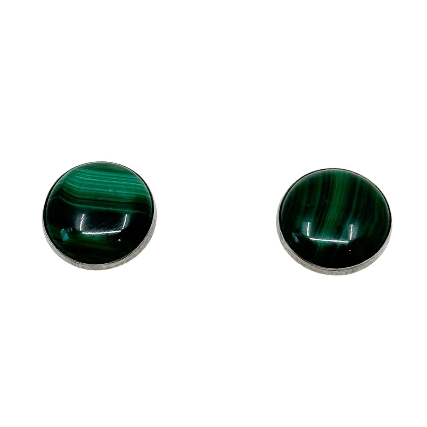 Hand Made Sterling silver Malachite earrings GM735