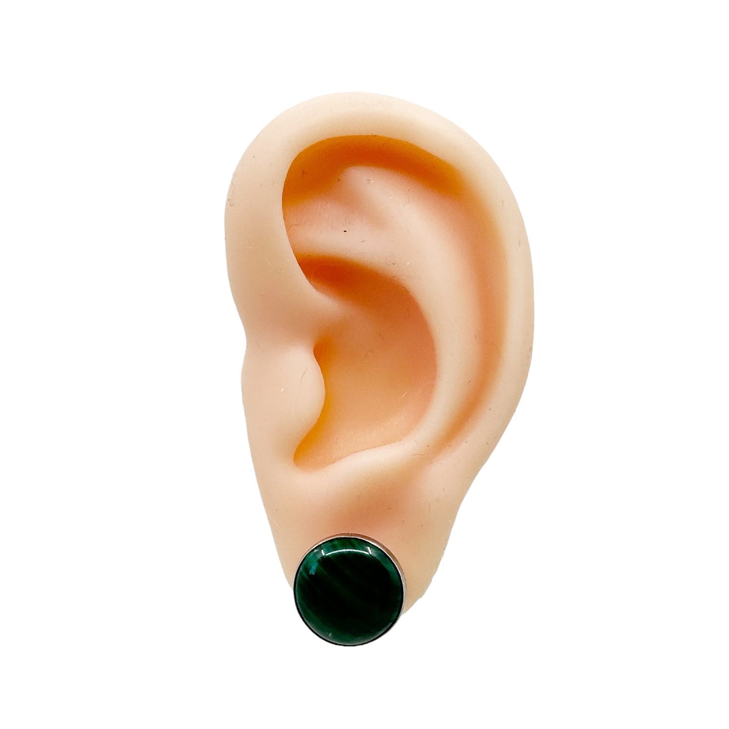 Hand Made Sterling silver Malachite earrings GM735