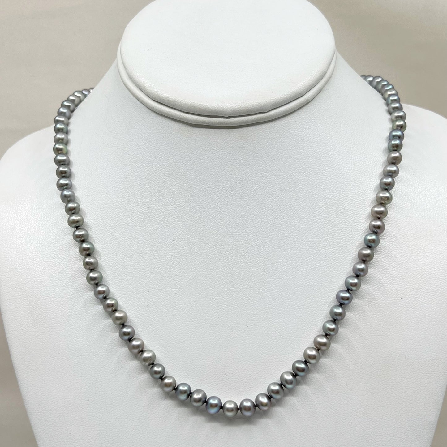 14k Gold filled freshwater gray pearl necklace GM740