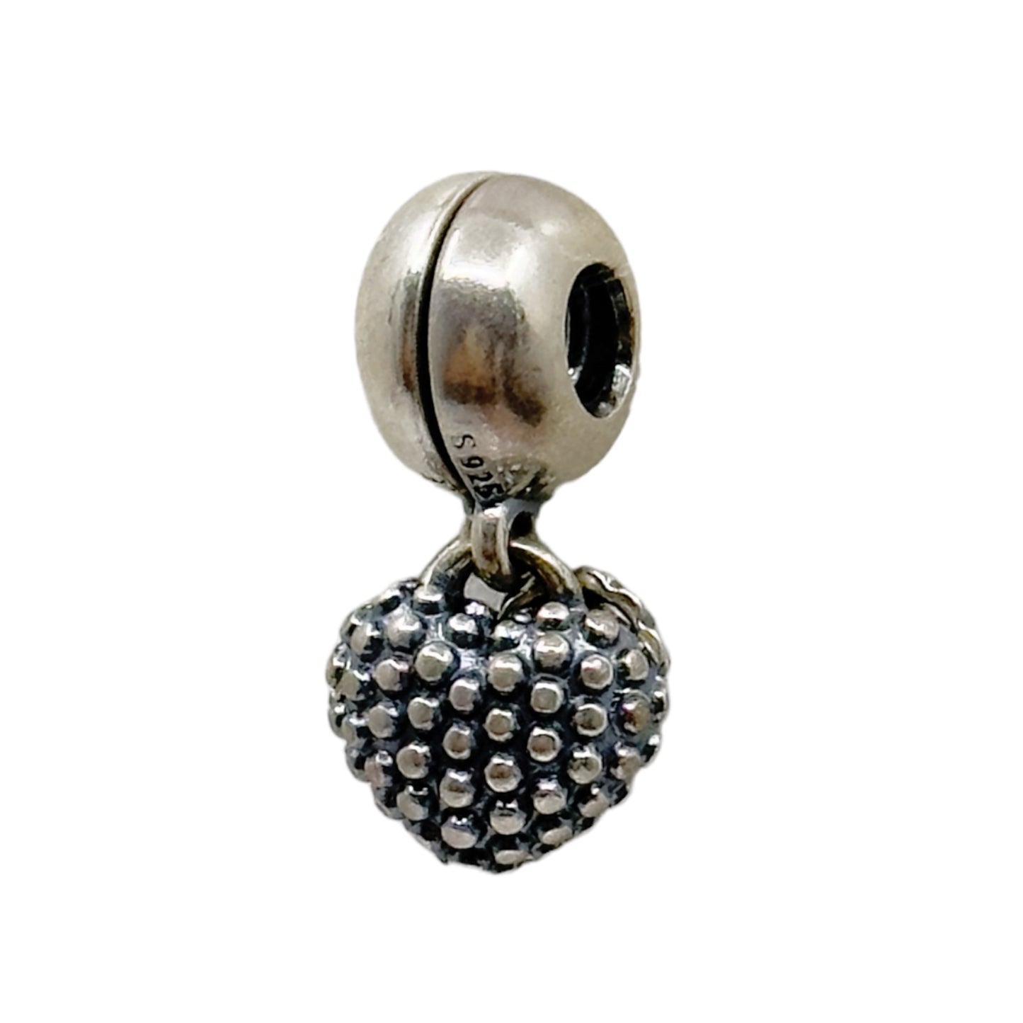 Pandora Sterling Silver Piece of My Heart Mother & Son Bead charm pendant GM757