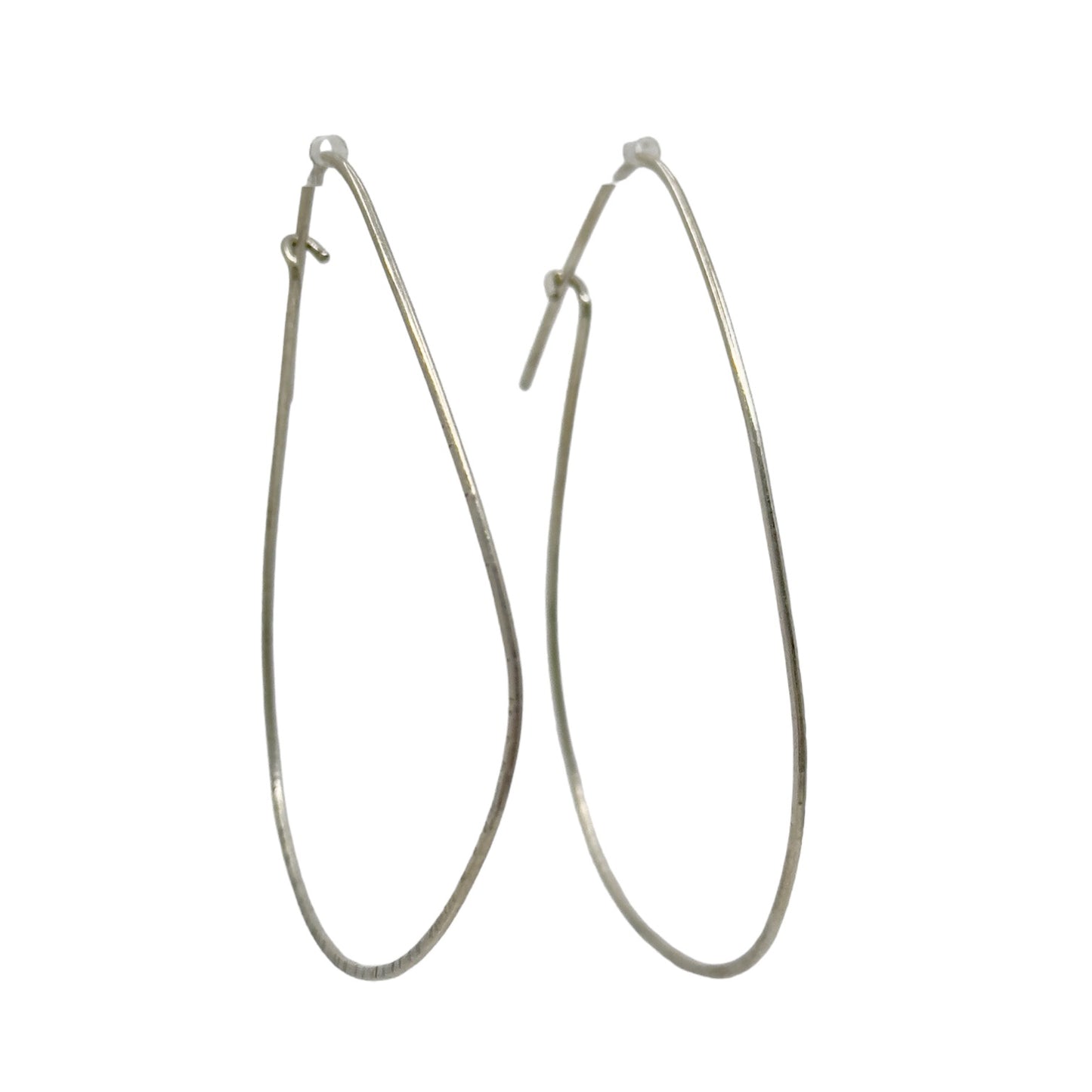 Hand Made sterling silver hammered hoop earrings GM761
