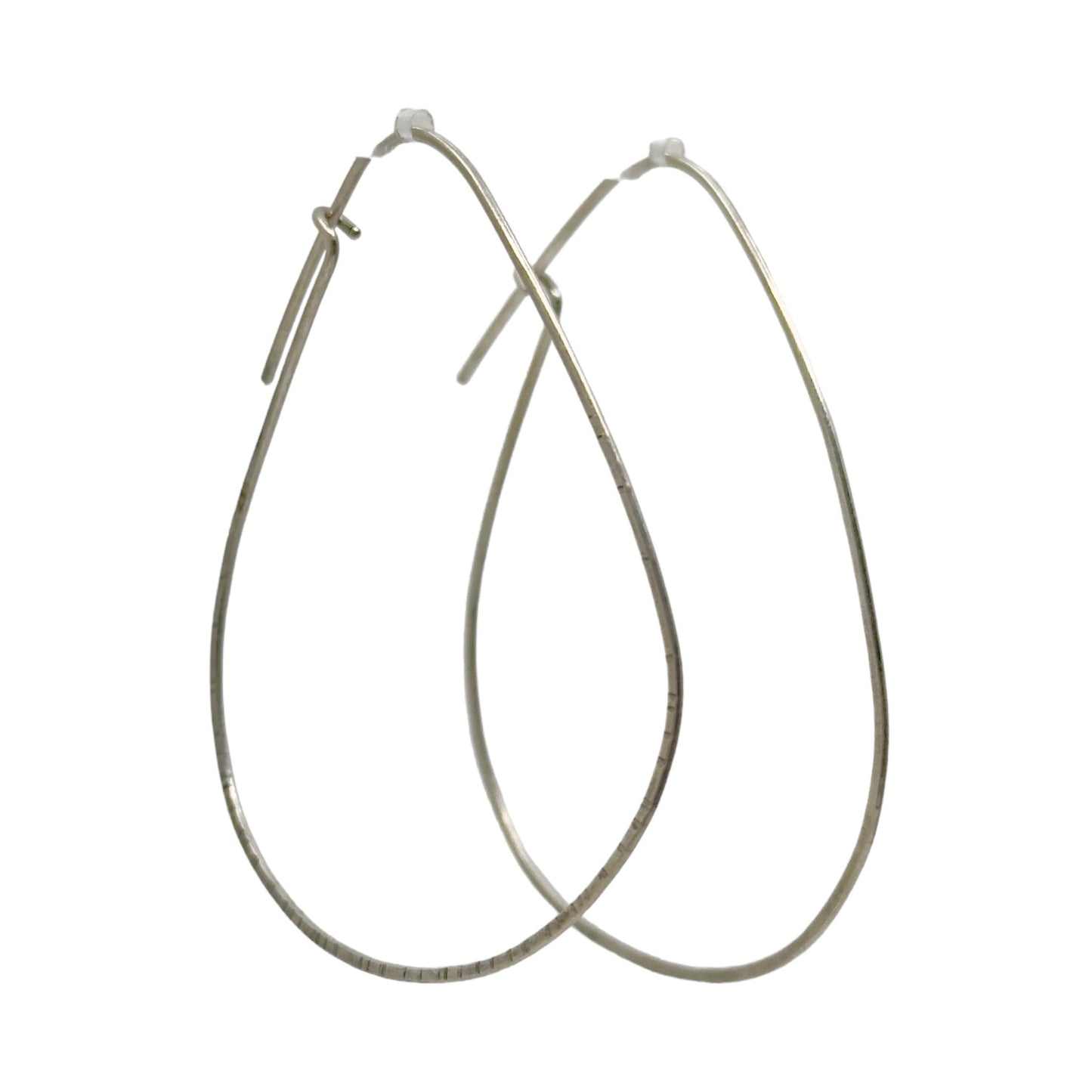 Hand Made sterling silver hammered hoop earrings GM761