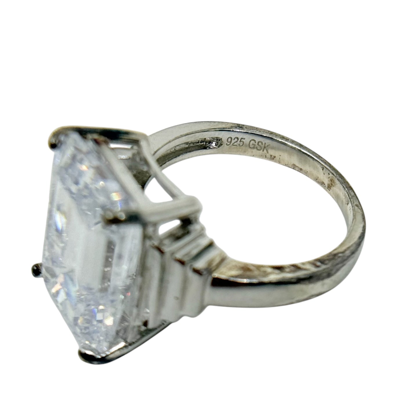 GSK Sterling silver cubic zirconia cocktail ring - GM765