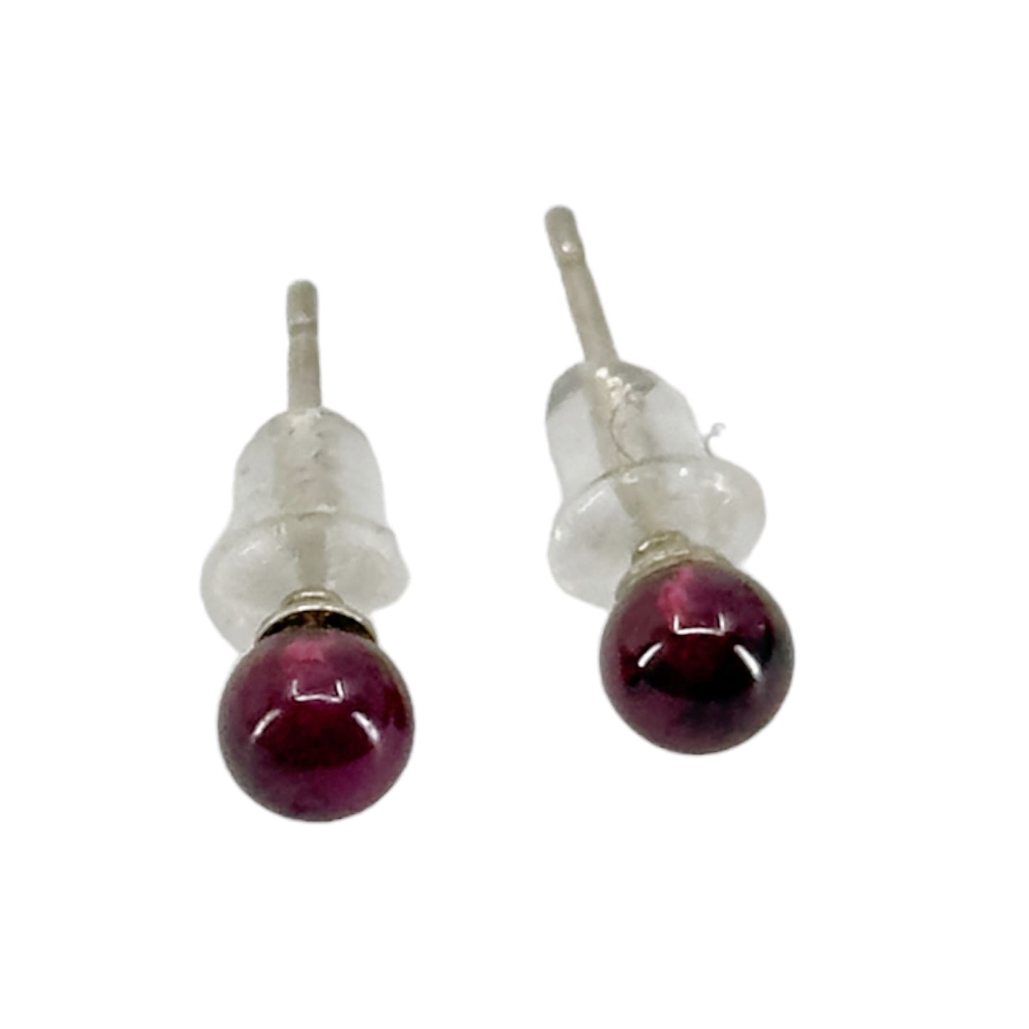 sterling silver Garnet stud earrings GM772