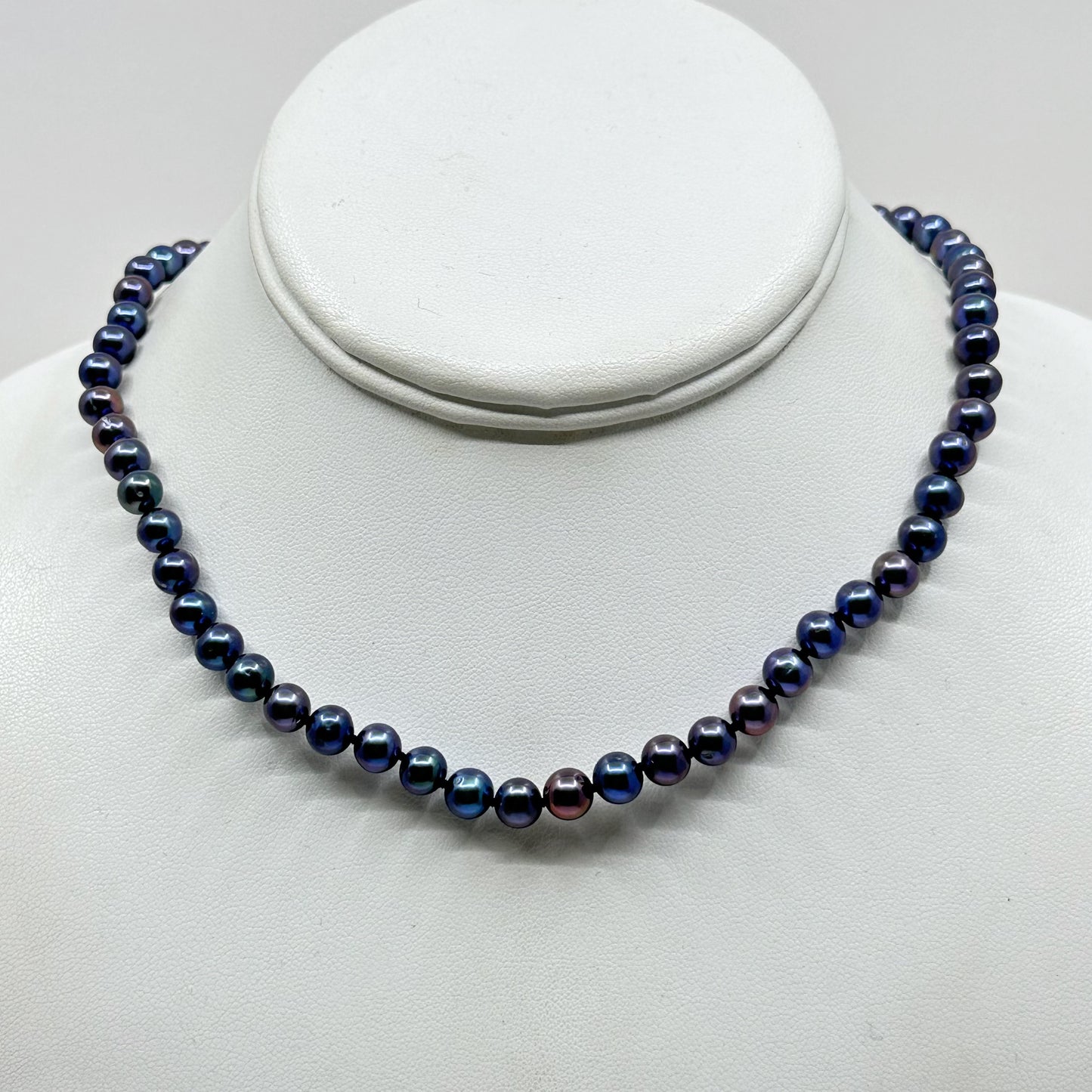 Sterling silver Freshwater Peacock Pearl necklace GM804