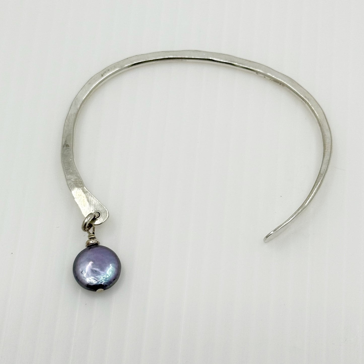 Contemporary Theresa girzone sterling silver pearl cuff bracelet - GM81
