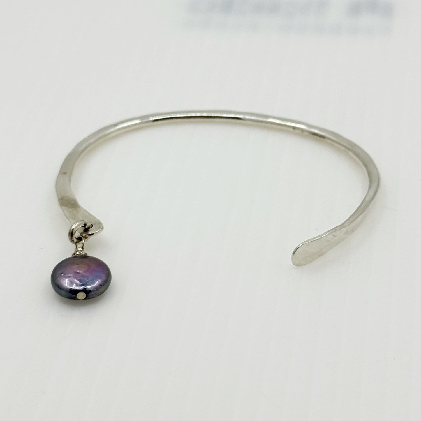 Contemporary Theresa girzone sterling silver pearl cuff bracelet - GM81