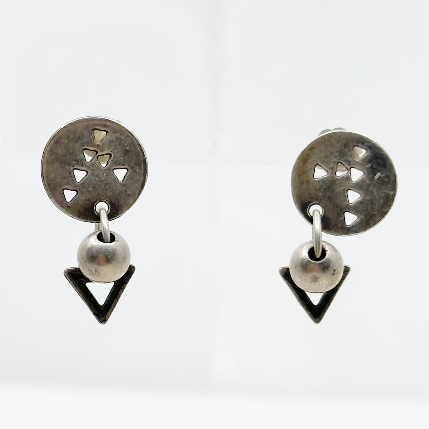 Mid Century sterling silver earrings GM822
