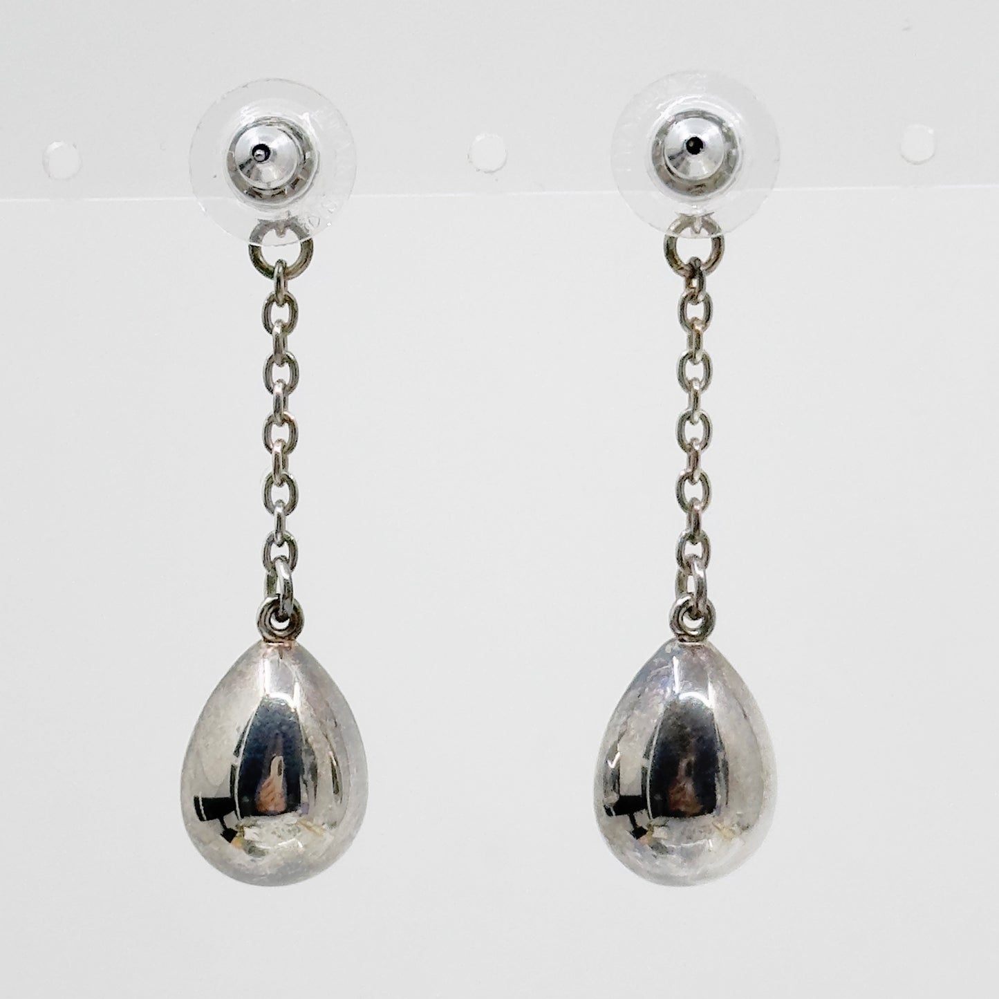 Swarovski crystal silver tone teardrop earrings GM844