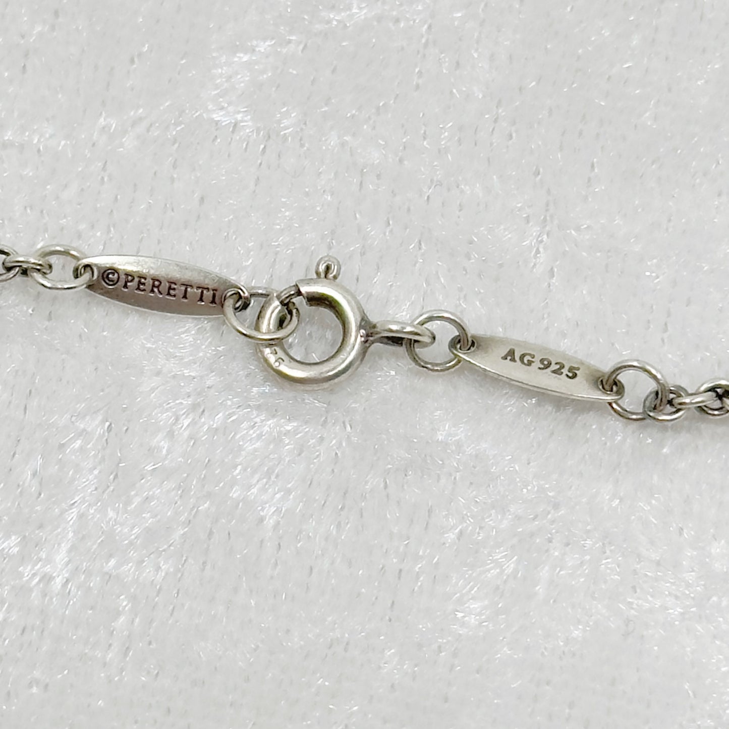 Tiffany & Co Elsa Peretti open heart charm chain bracelet - GM86