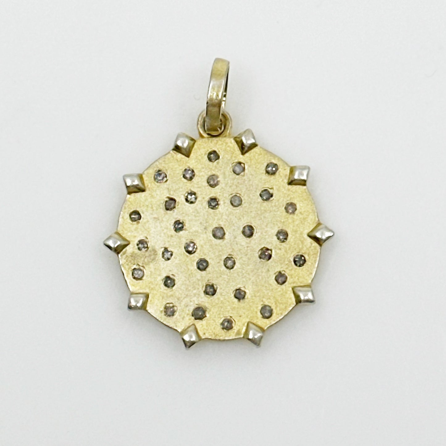 Gold vermeil sterling silver .50 carat Diamond pendant pendant gm865
