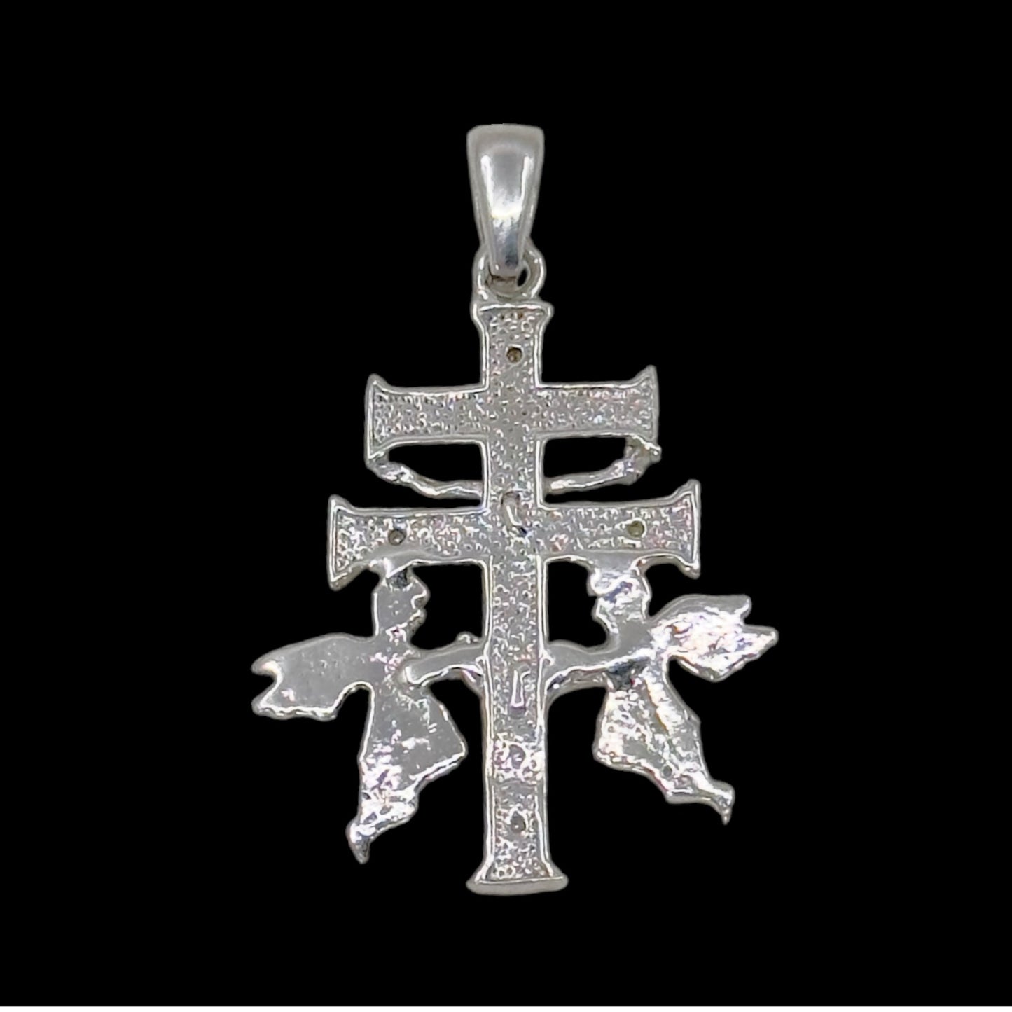 Sterling silver Caravaca cross pendant gm867