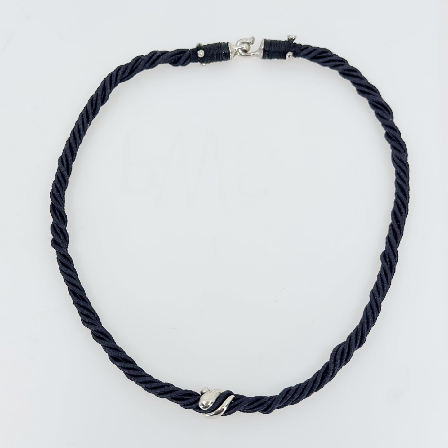Sterling silver bead cord necklace GM877