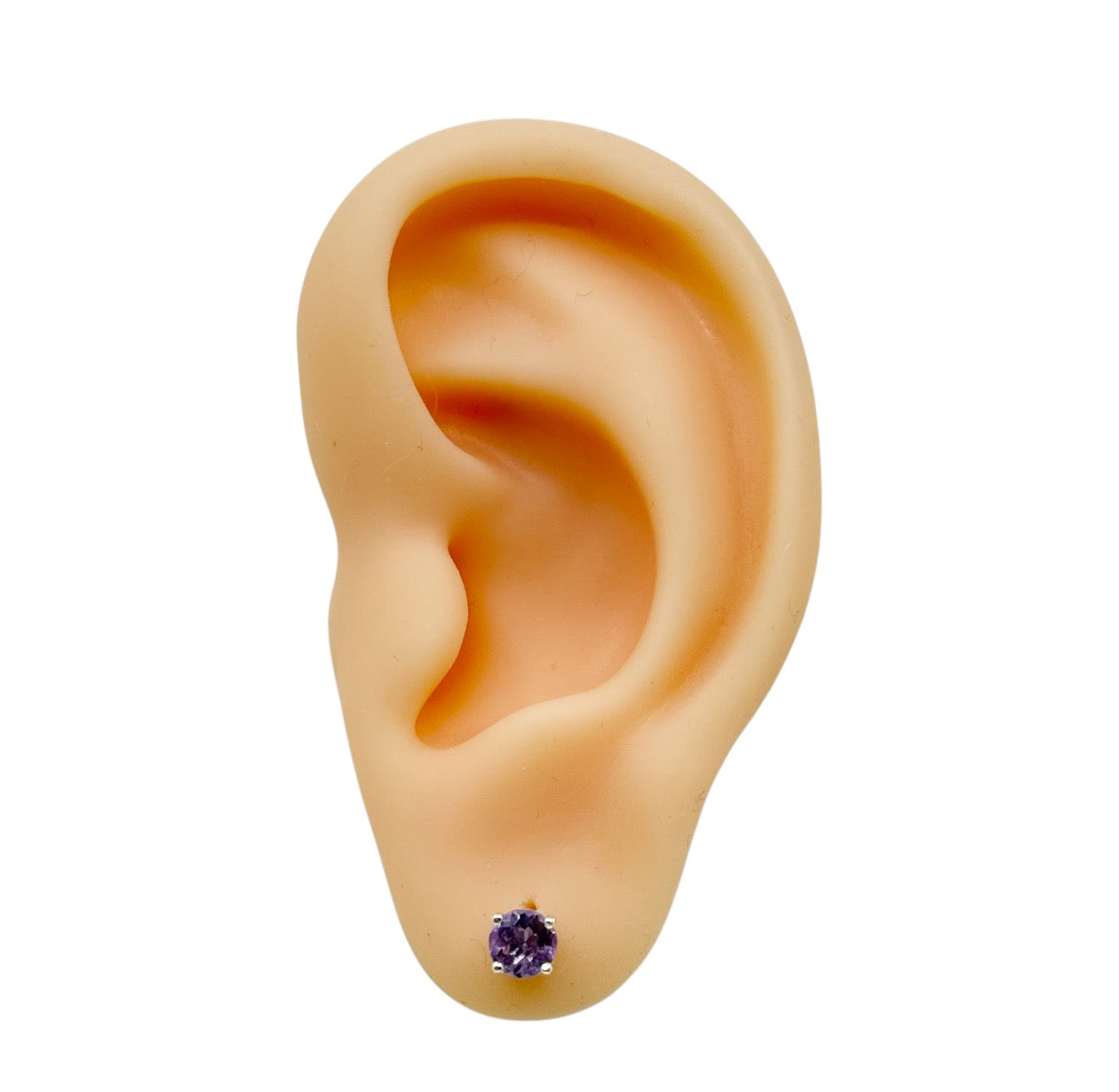 Sterling silver amethyst stud earrings - GM88