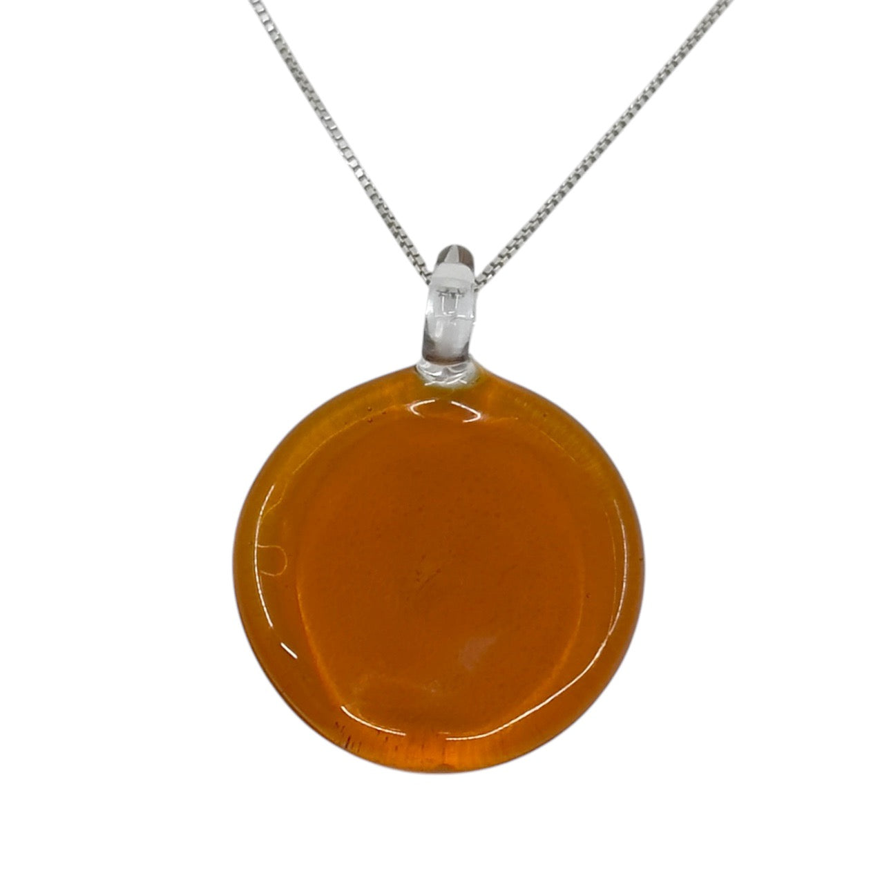 Sterling silver glass Pendant necklace GM888