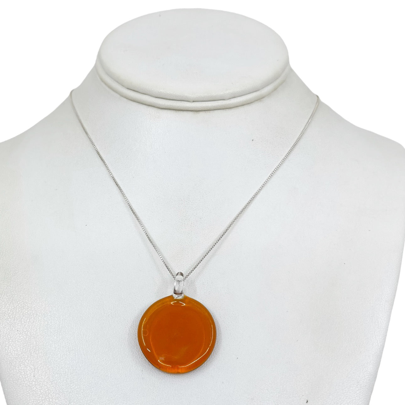 Sterling silver glass Pendant necklace GM888