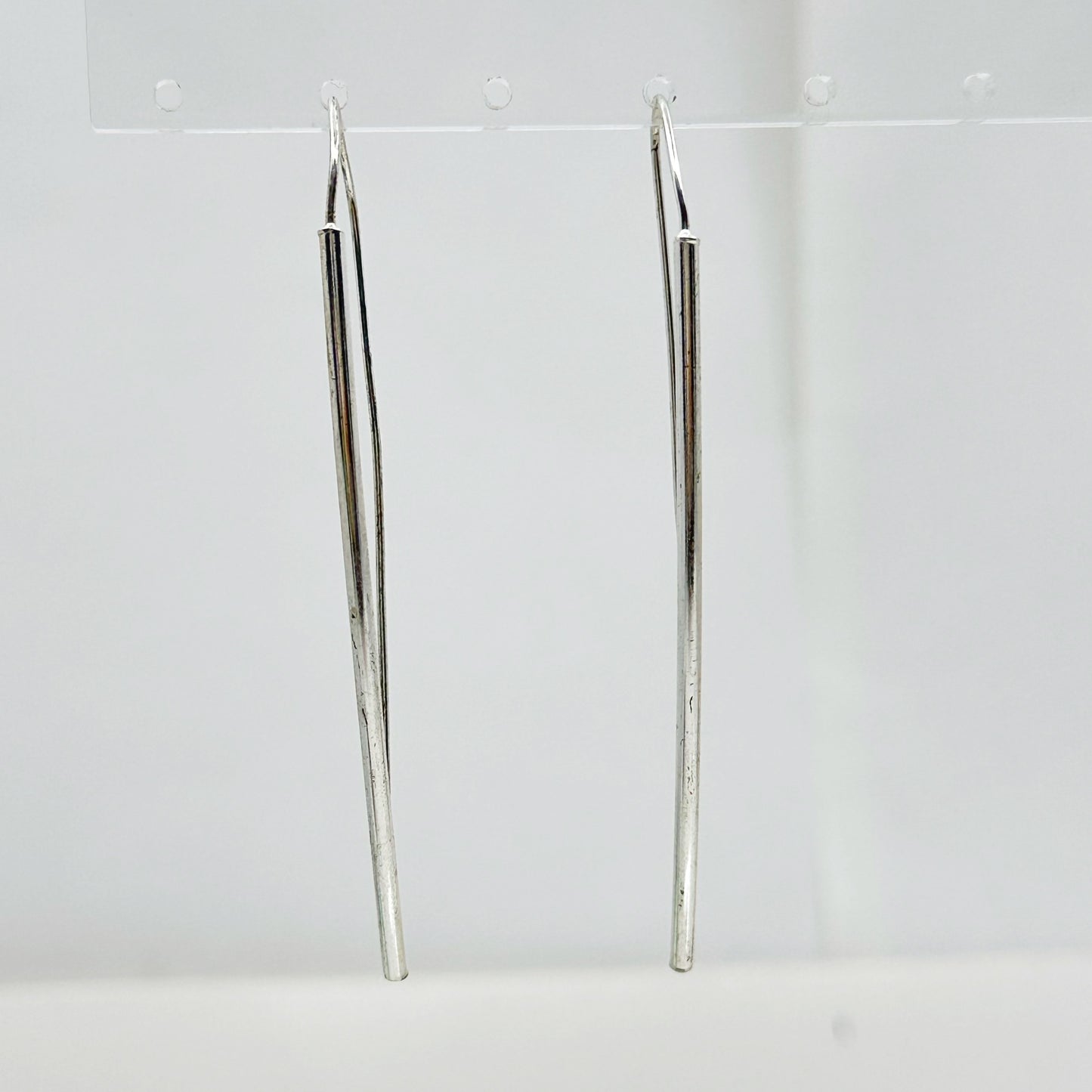Hand made sterling silver long earrings GM901