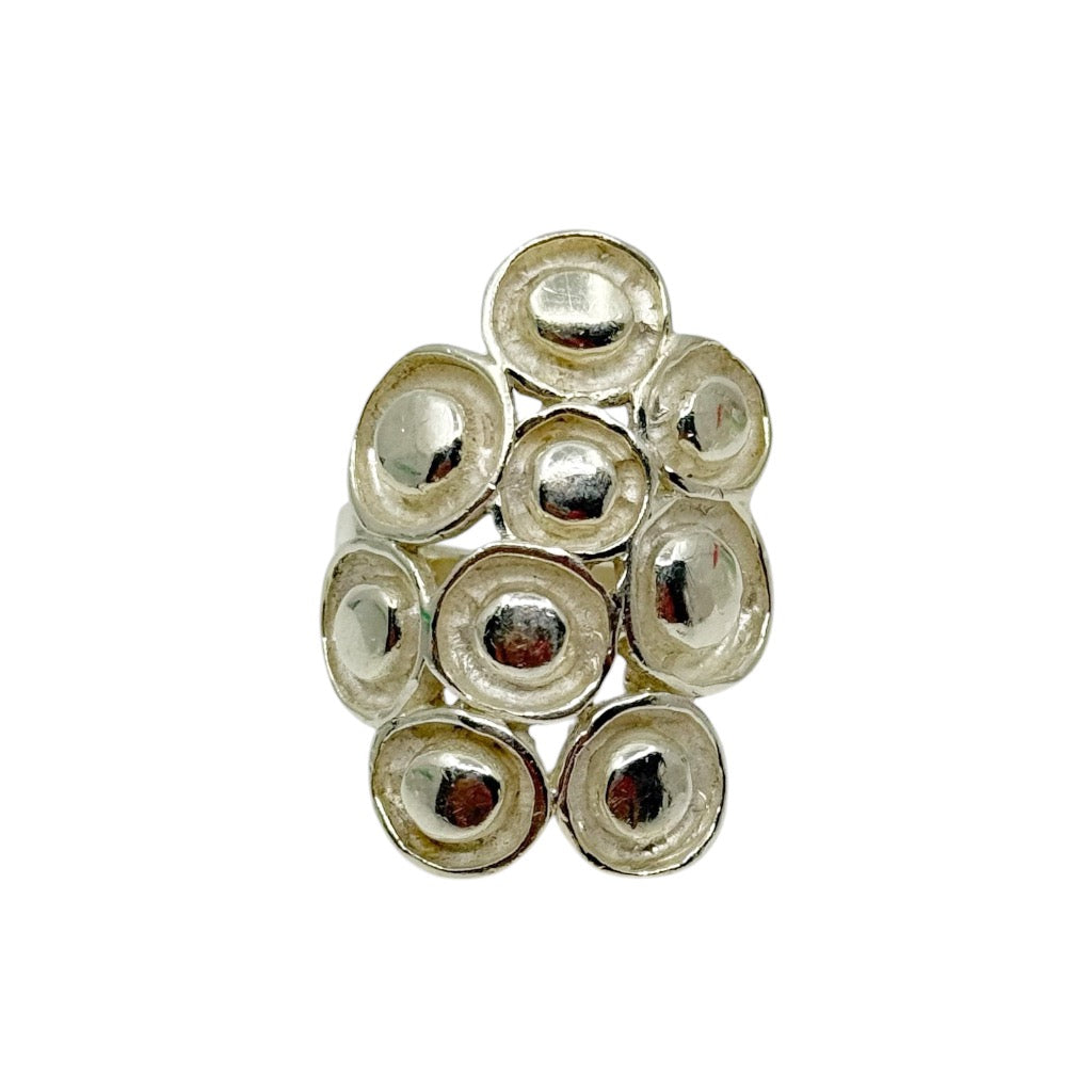 Modernist bold sterling silver ring - GM902