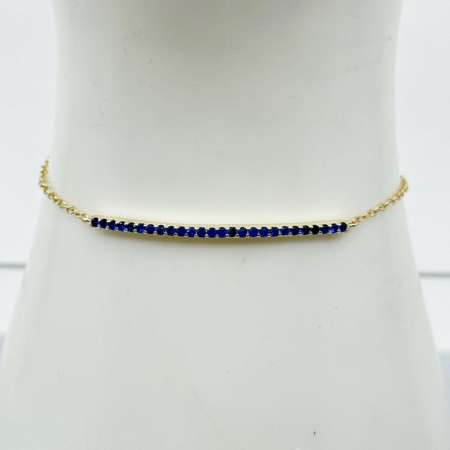 Gold vermeil sterling silver cubic zirconia bracelet GM905