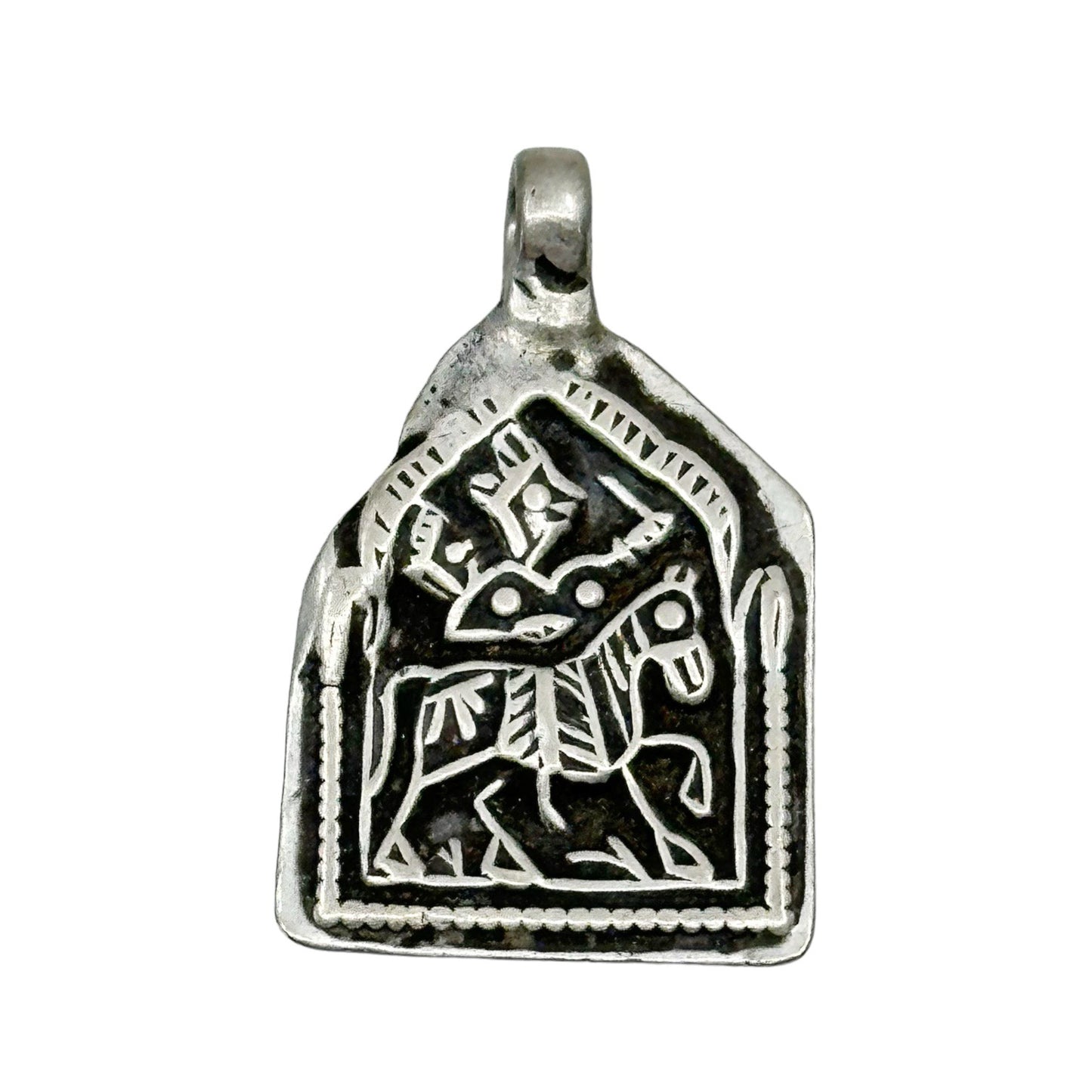 Vintage Hindu Rajasthan 800 silver pendant GM906