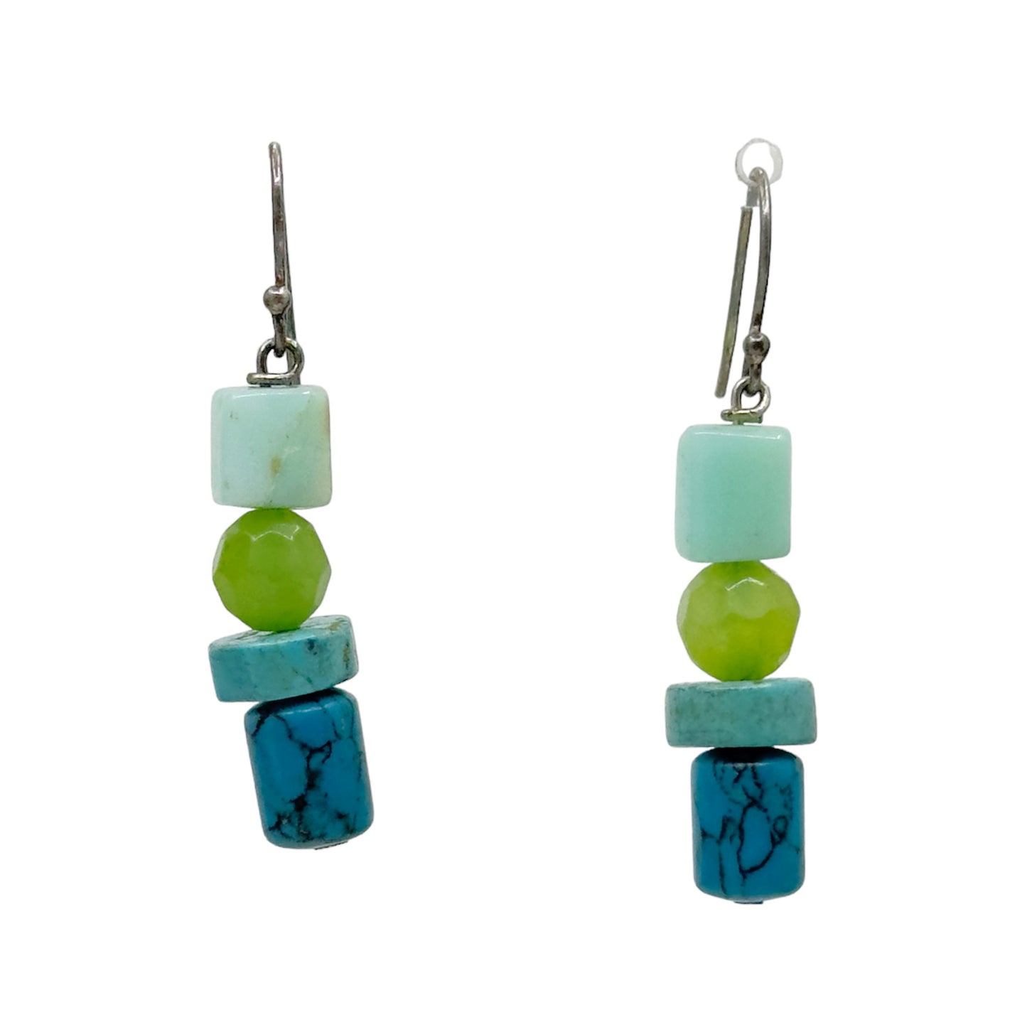 Hand Made sterling silver gemstone bead earrings GM913