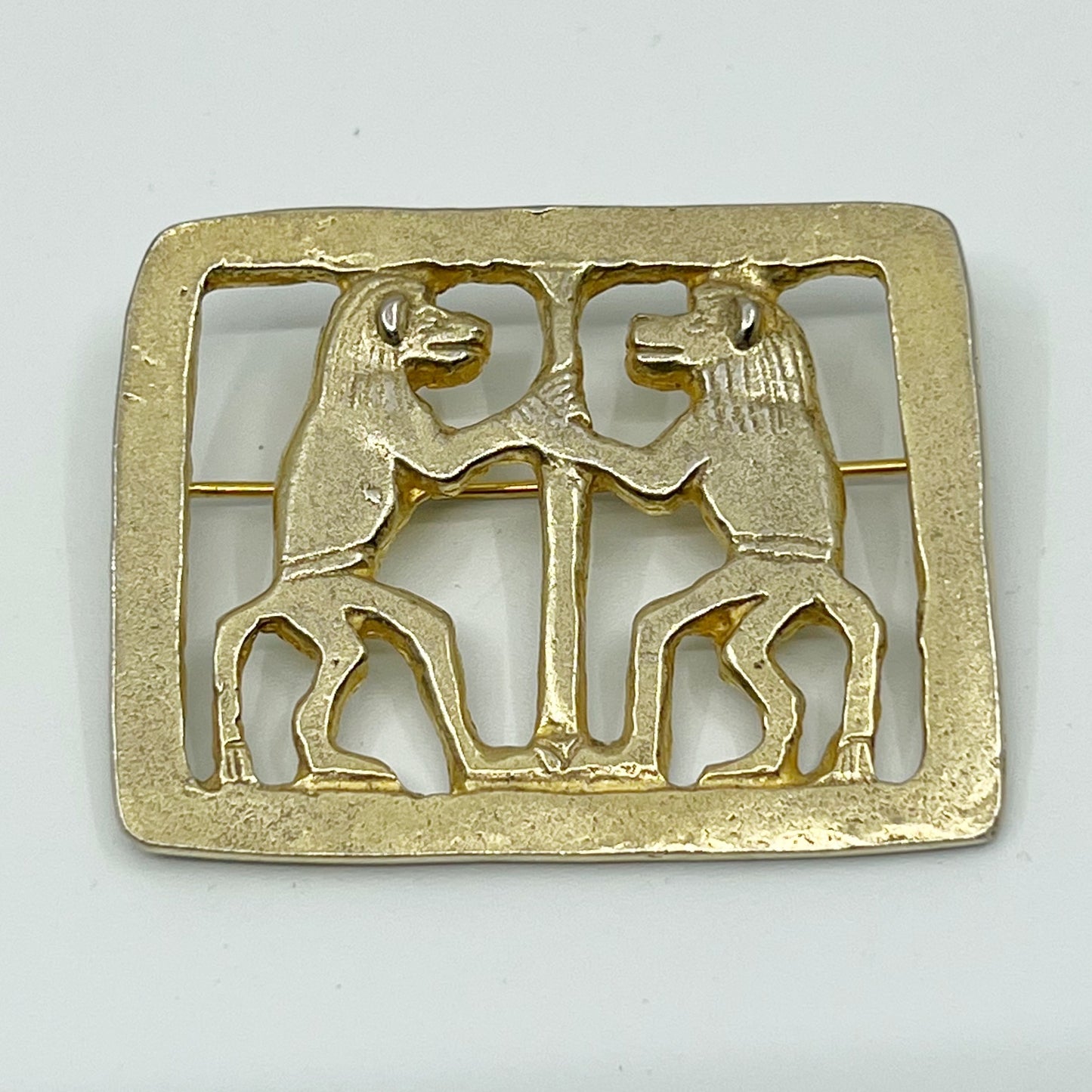 MMA Metropolitan Museum of Art sterling silver apes brooch GM917