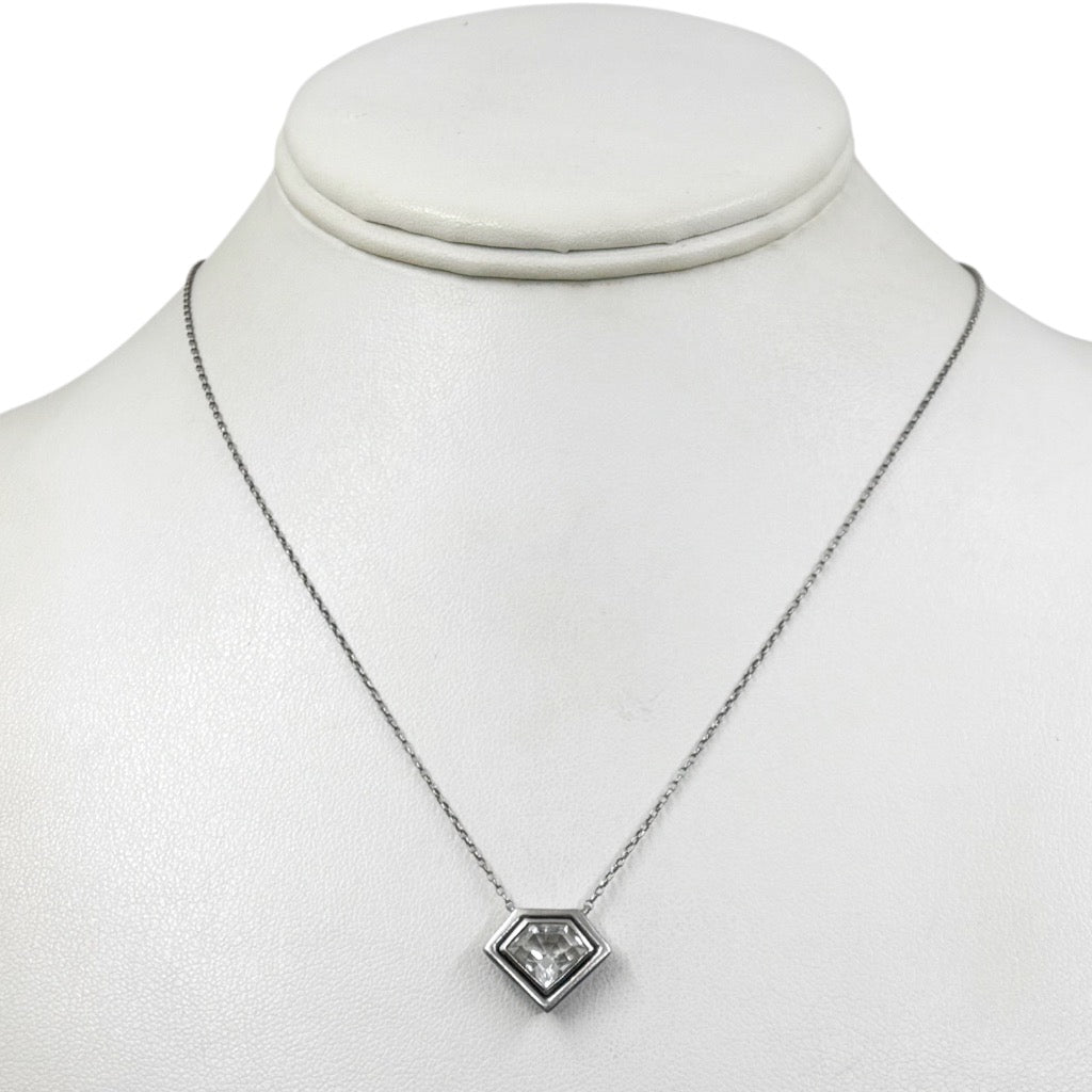 Julie Lamb Sterling silver rock crystal pendant necklace - GM934