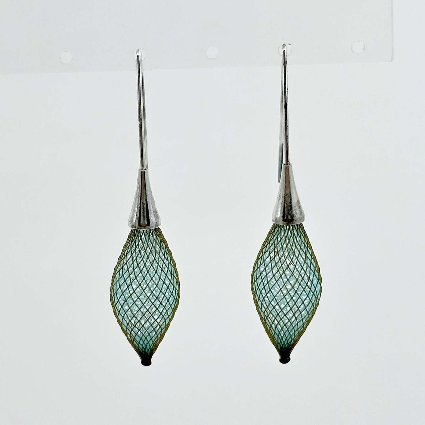 Dorine Decayeux Sterling silver nylon bulb earrings GM937