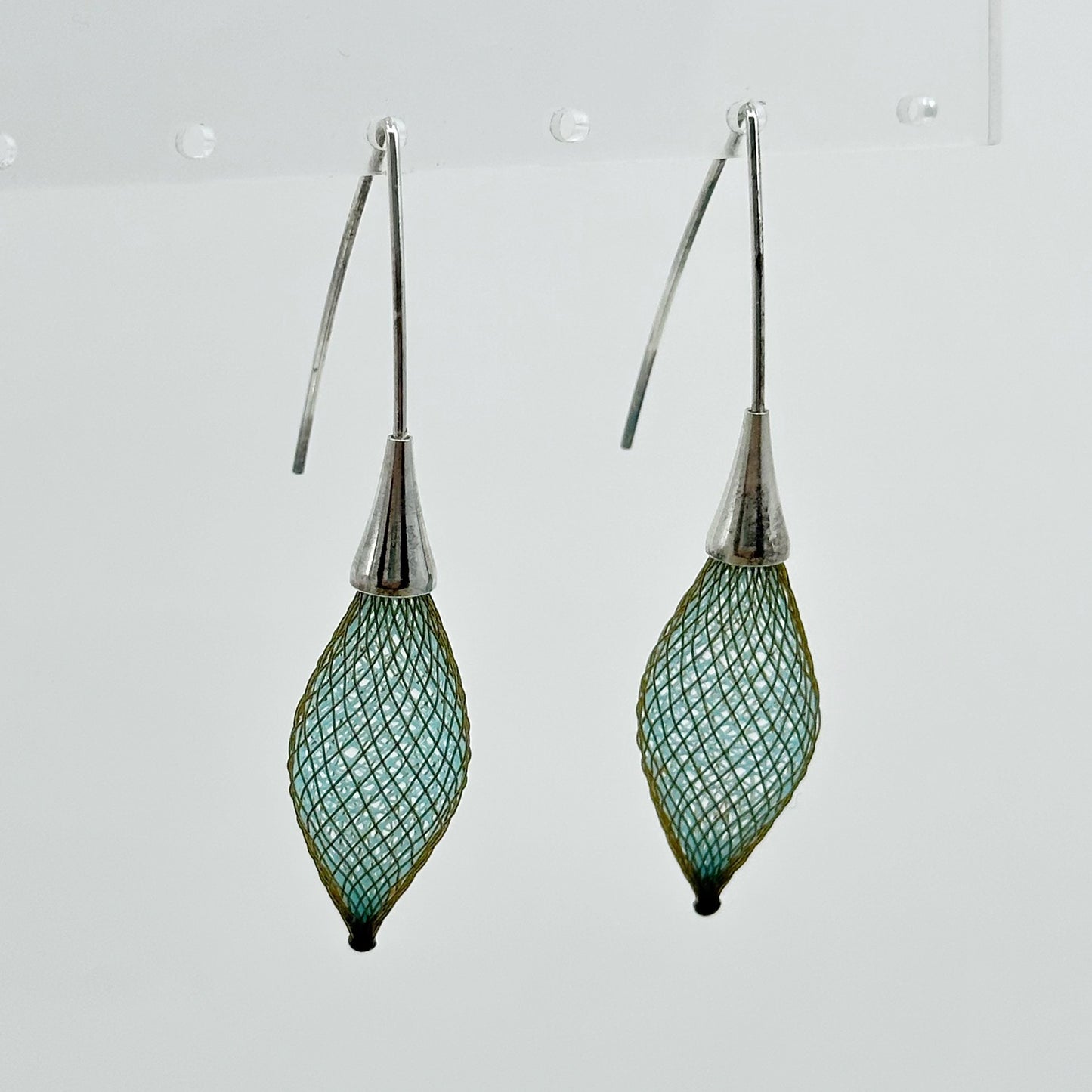 Dorine Decayeux Sterling silver nylon bulb earrings GM937