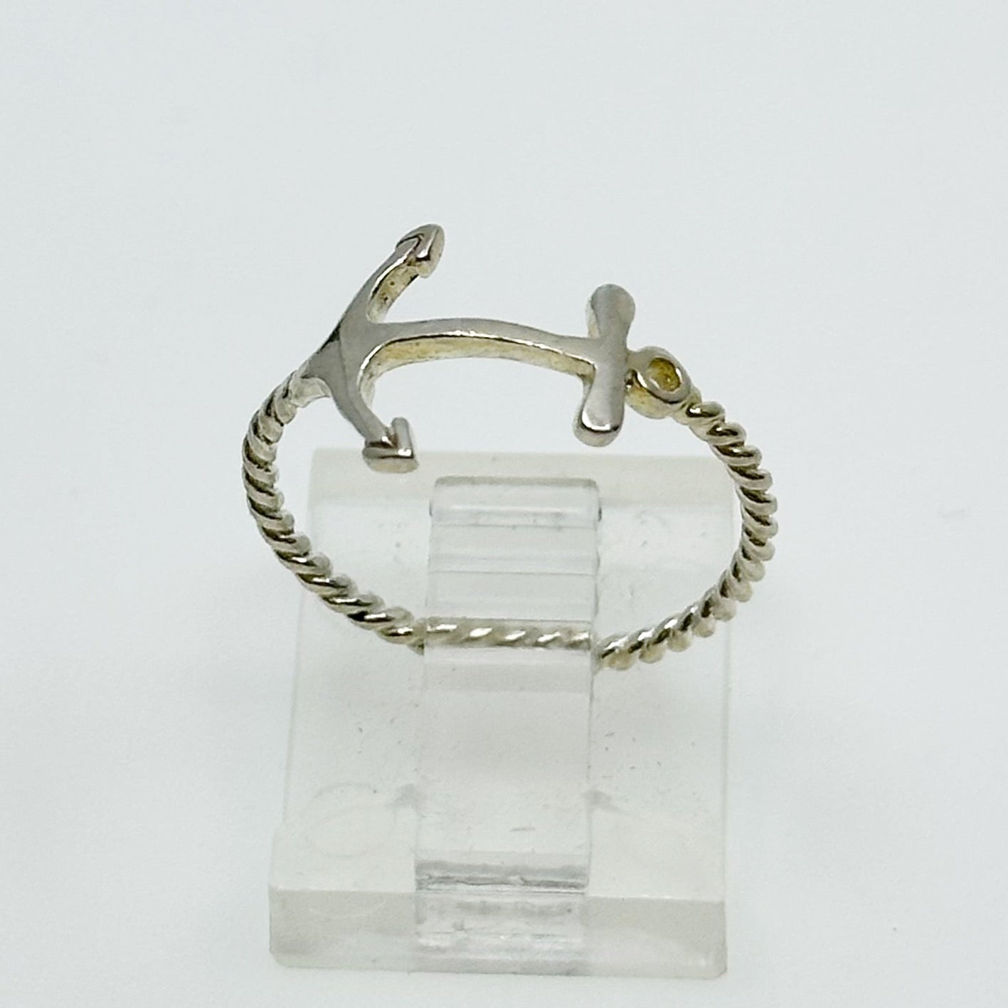 Sterling silver anchor ring - GM94